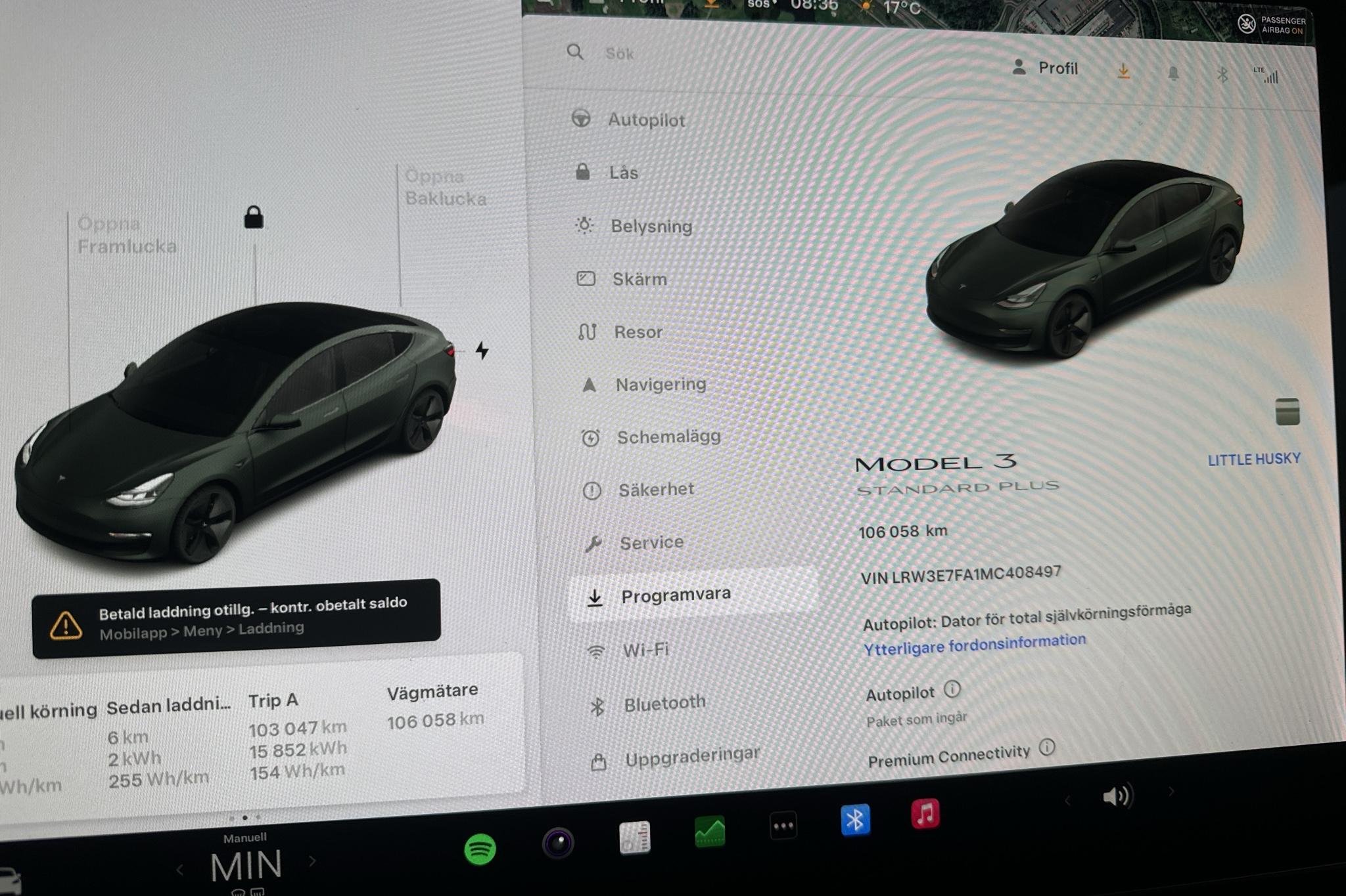 Tesla Model 3 Standard Range RWD - 53 660 km - Automaatne - valge - 2021