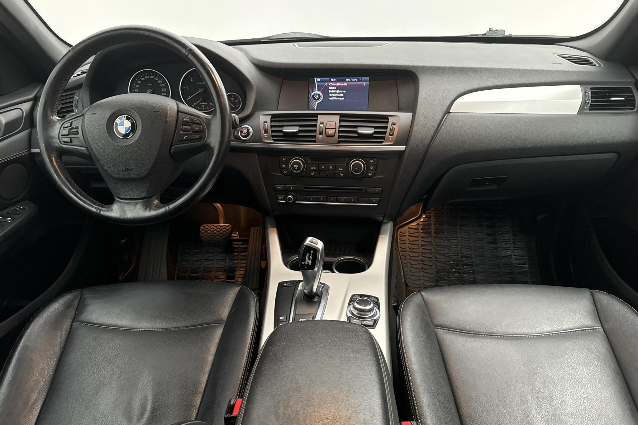 BMW X3 xDrive20d, F25 (184hk) - 184 870 km - Automatyczna - czarny - 2012