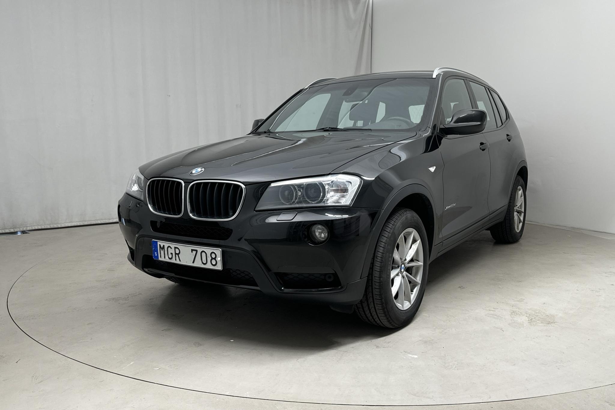 BMW X3 xDrive20d, F25 (184hk) - 184 870 km - Automatyczna - czarny - 2012