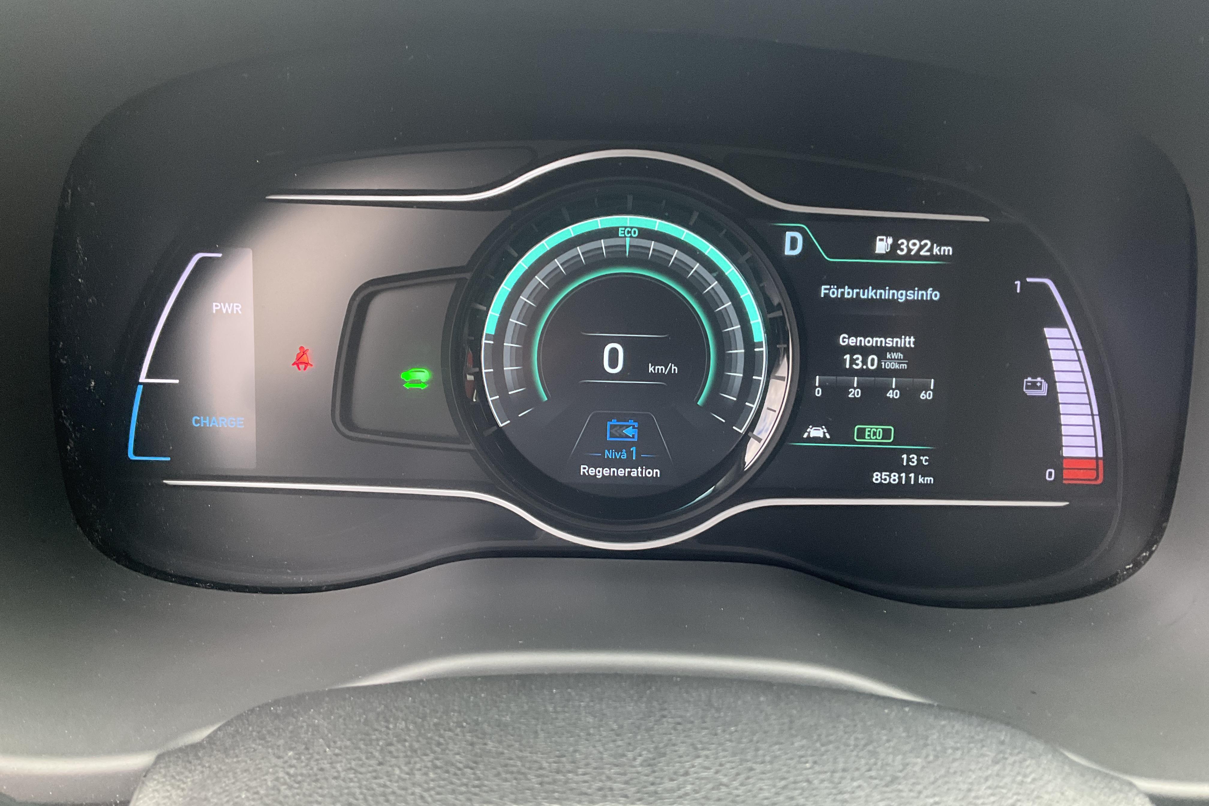 Hyundai Kona Electric Long Range 64kWh (204hk) - 85 810 km - Automatic - gray - 2020