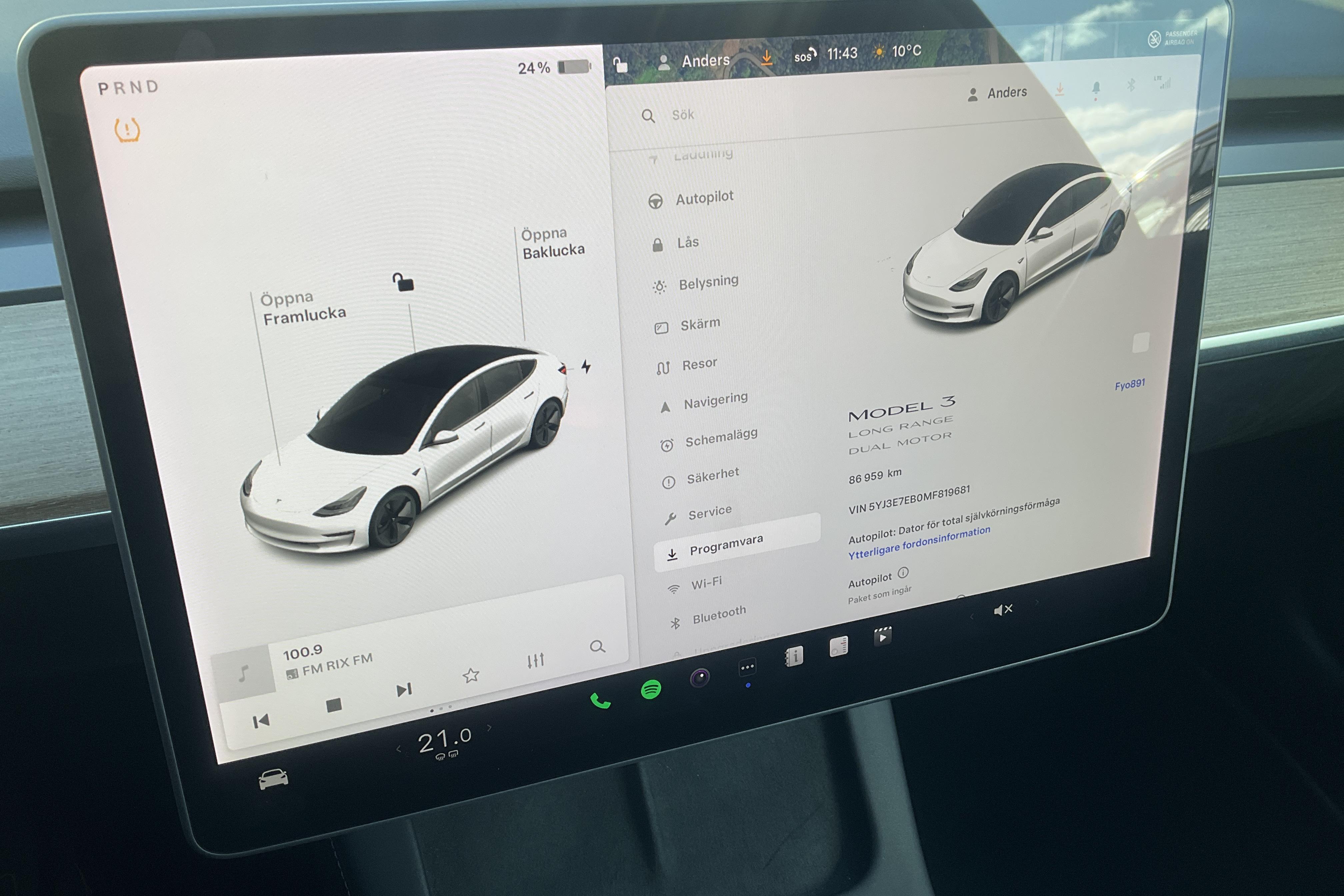 Tesla Model 3 Long Range Dual Motor AWD - 86 950 km - Automatyczna - biały - 2021