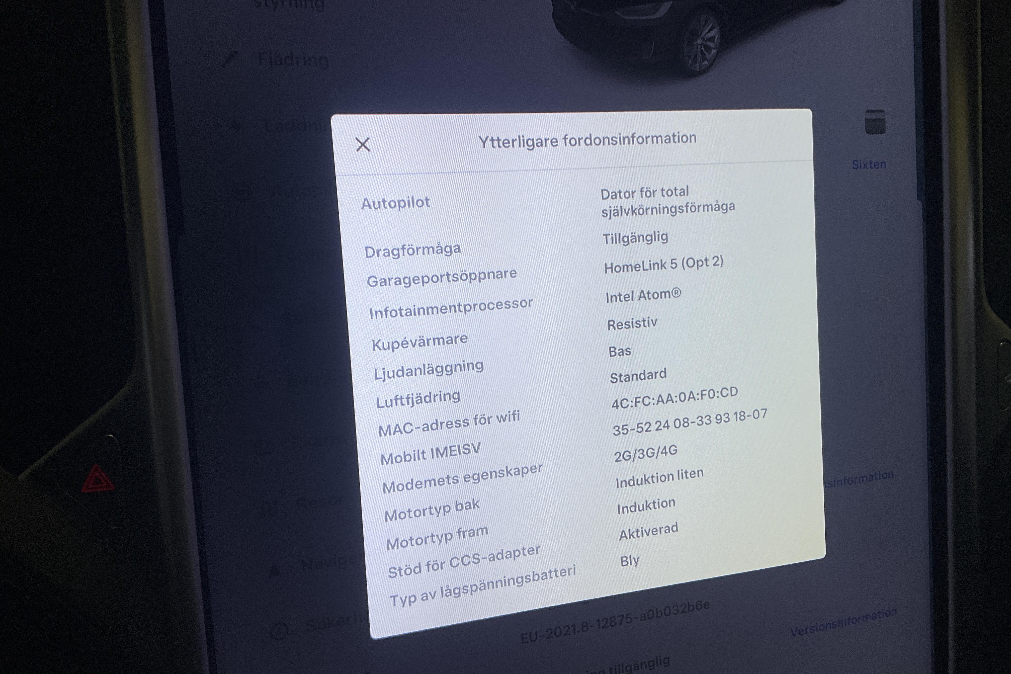 Tesla Model X 100D - 21 412 mil - Automat - svart - 2018