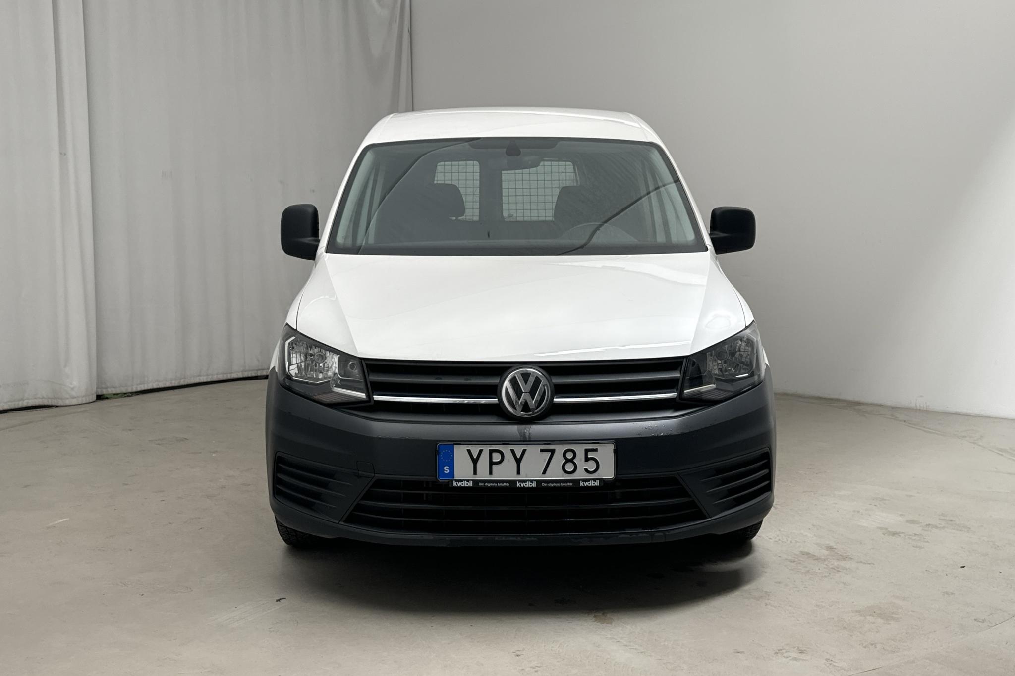 VW Caddy 2.0 TDI (102hk) - 115 420 km - Automaatne - valge - 2018