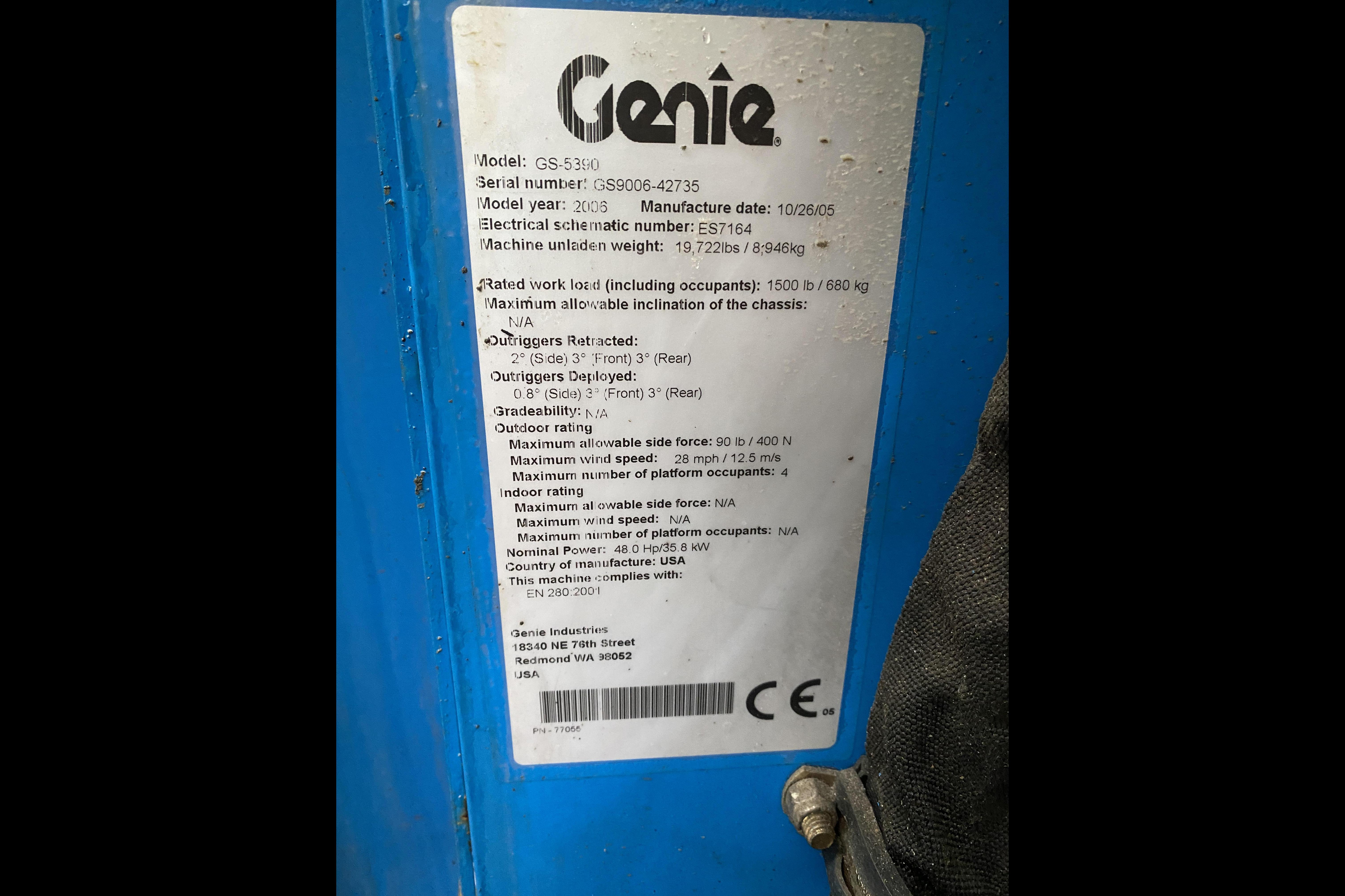 Genie 5390RT Saxlift -  - 2005