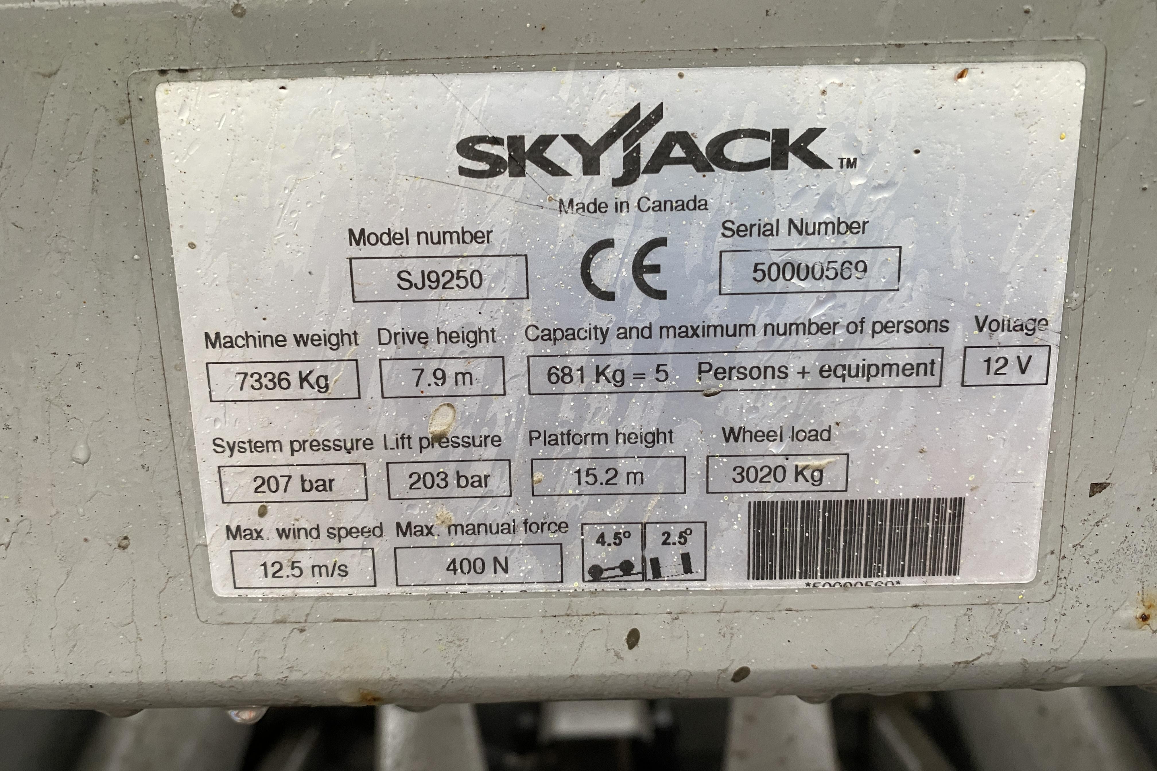 Skyjack SJ9250RT -  - 2009