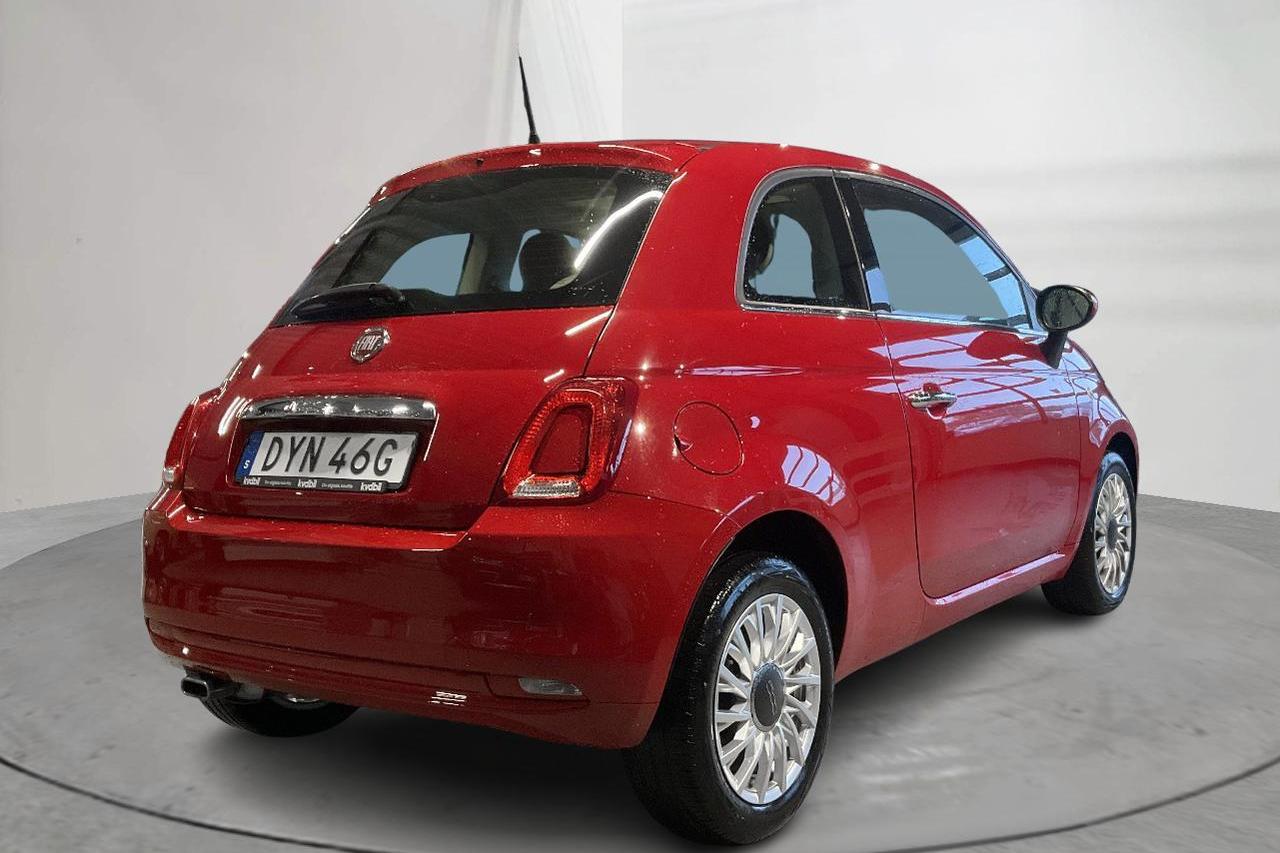 Fiat 500 1.2 (69hk) - 53 290 km - Manualna - czerwony - 2020