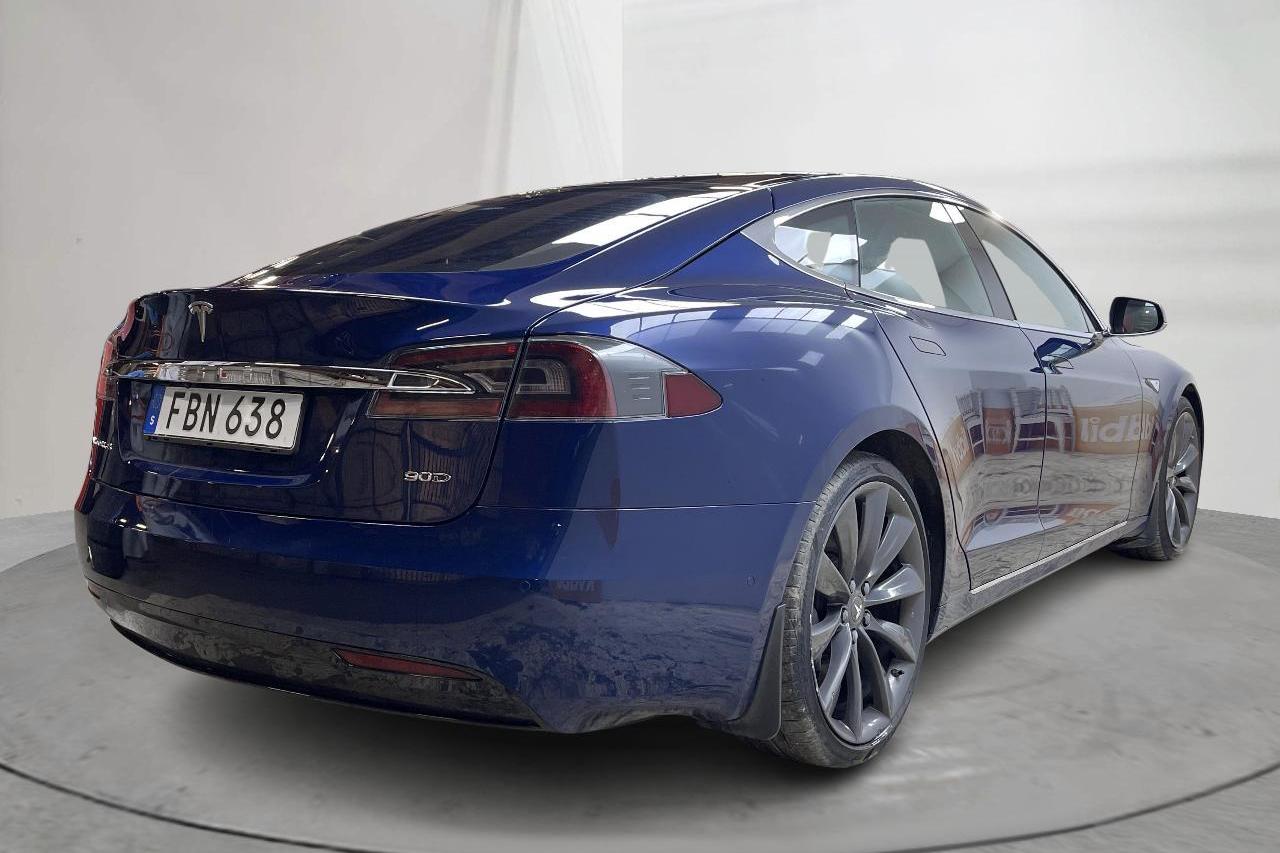 Tesla Model S 90D - 206 670 km - Automatyczna - niebieski - 2016