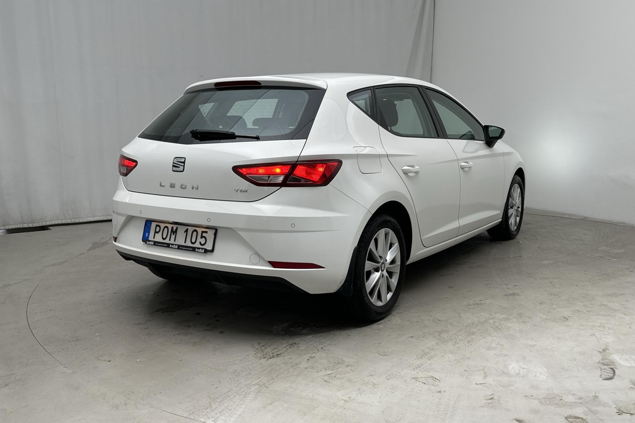 Seat Leon 1.4 TGI 5dr (110hk) - 48 960 km - Automatyczna - biały - 2018