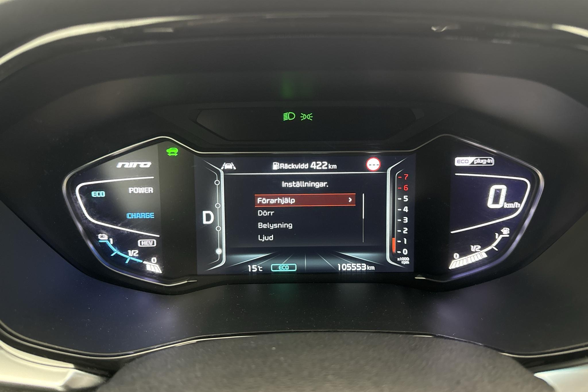 KIA Niro Plug-in Hybrid 1.6 (141hk) - 105 550 km - Automatyczna - niebieski - 2020