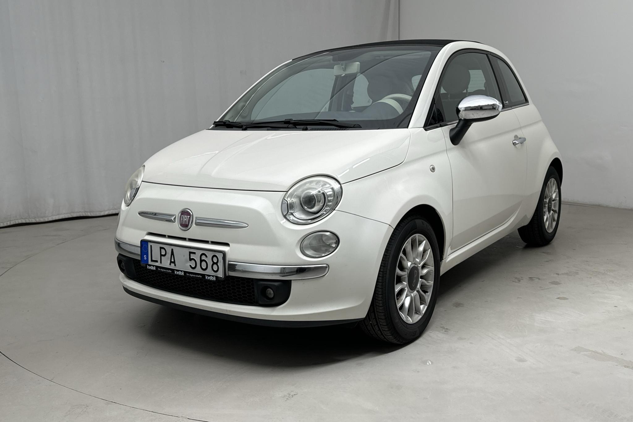 Fiat 500C 1.2 (69hk) - 62 010 km - Manuaalinen - valkoinen - 2011