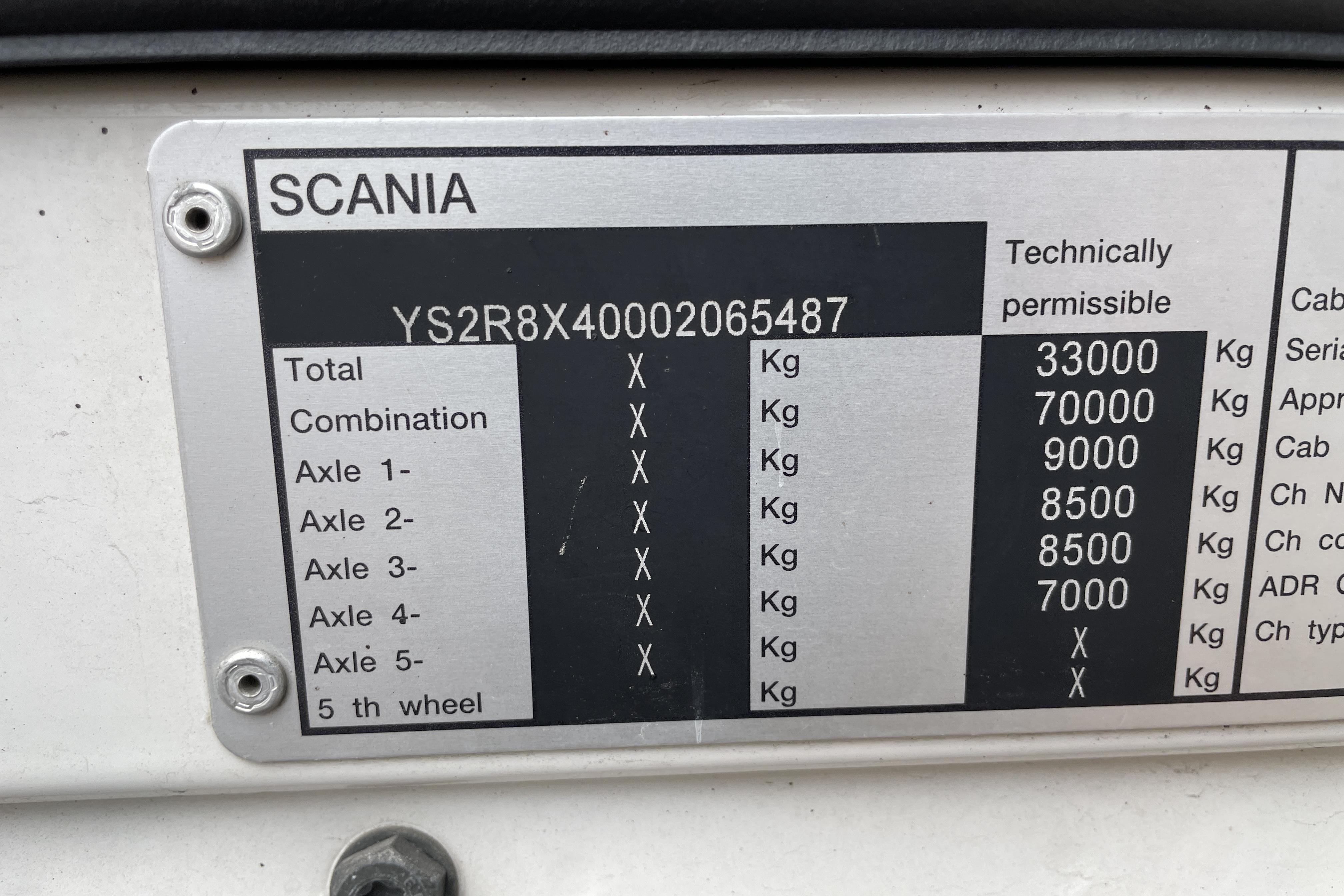 Scania R480 Kranbil med växelflaksram - 470 922 km - Manual - white - 2011