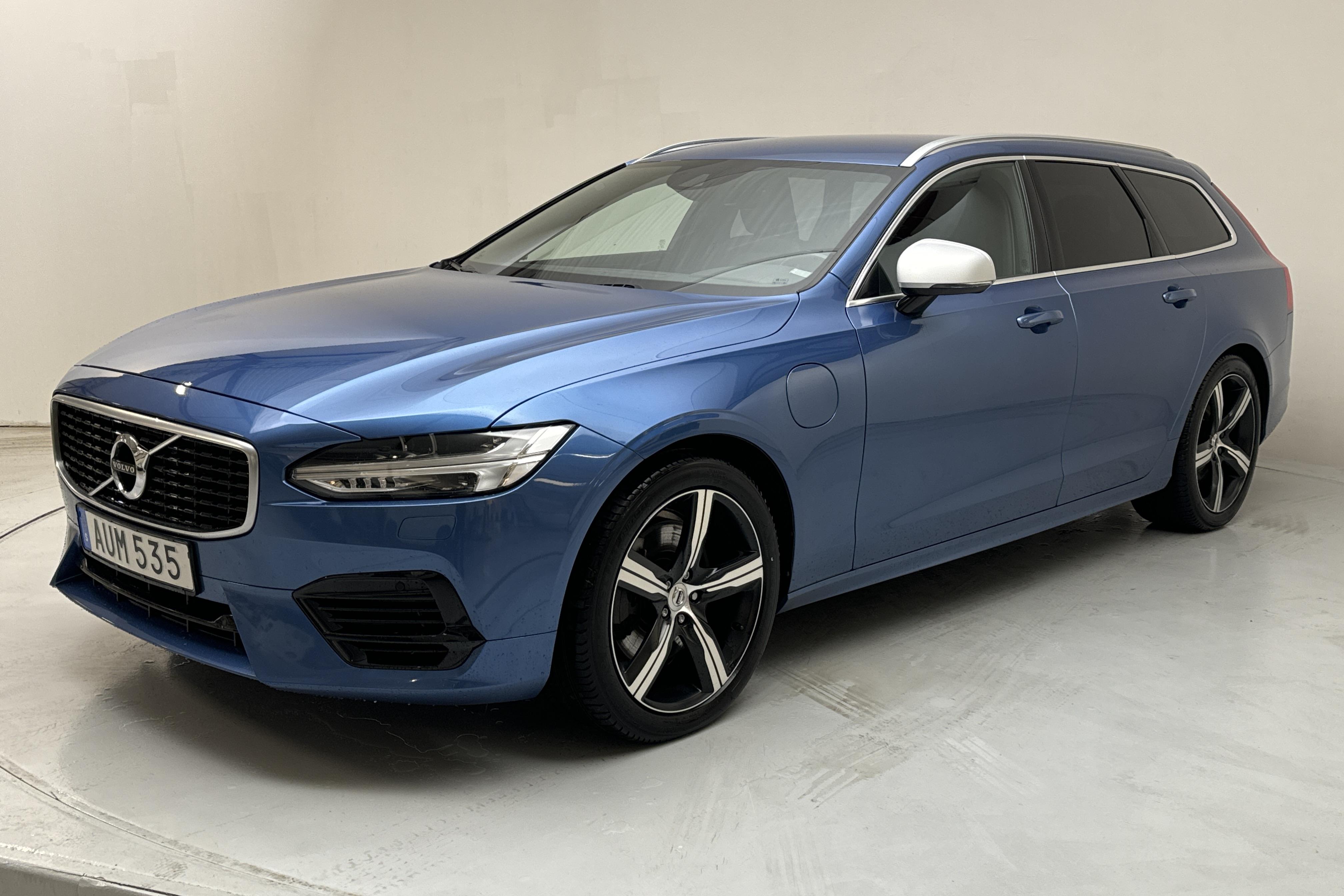 Volvo V90 T8 AWD Twin Engine (390hk) - 108 870 km - Automatyczna - niebieski - 2019