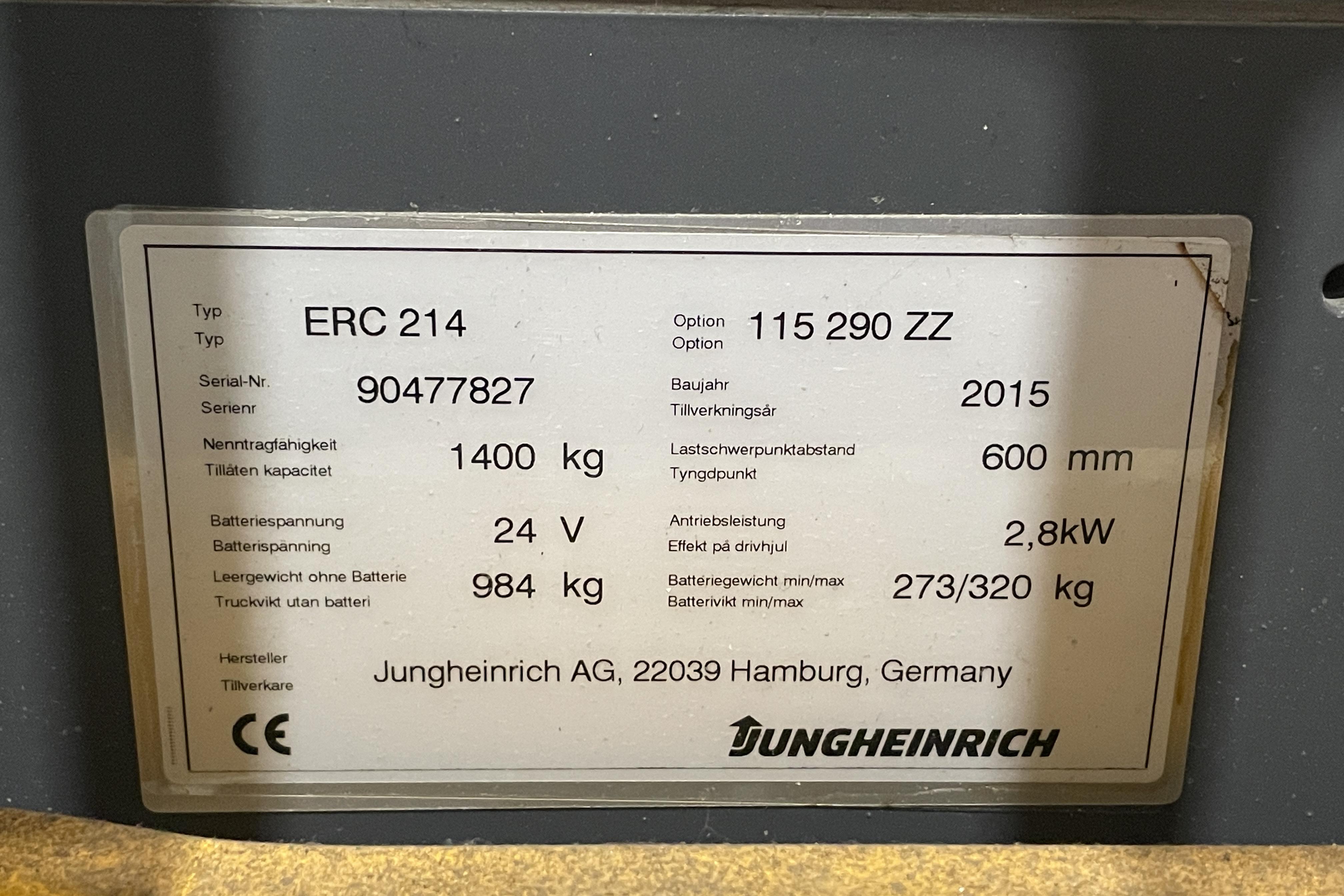 Jungheinrich Ledstaplare - 2 822 km