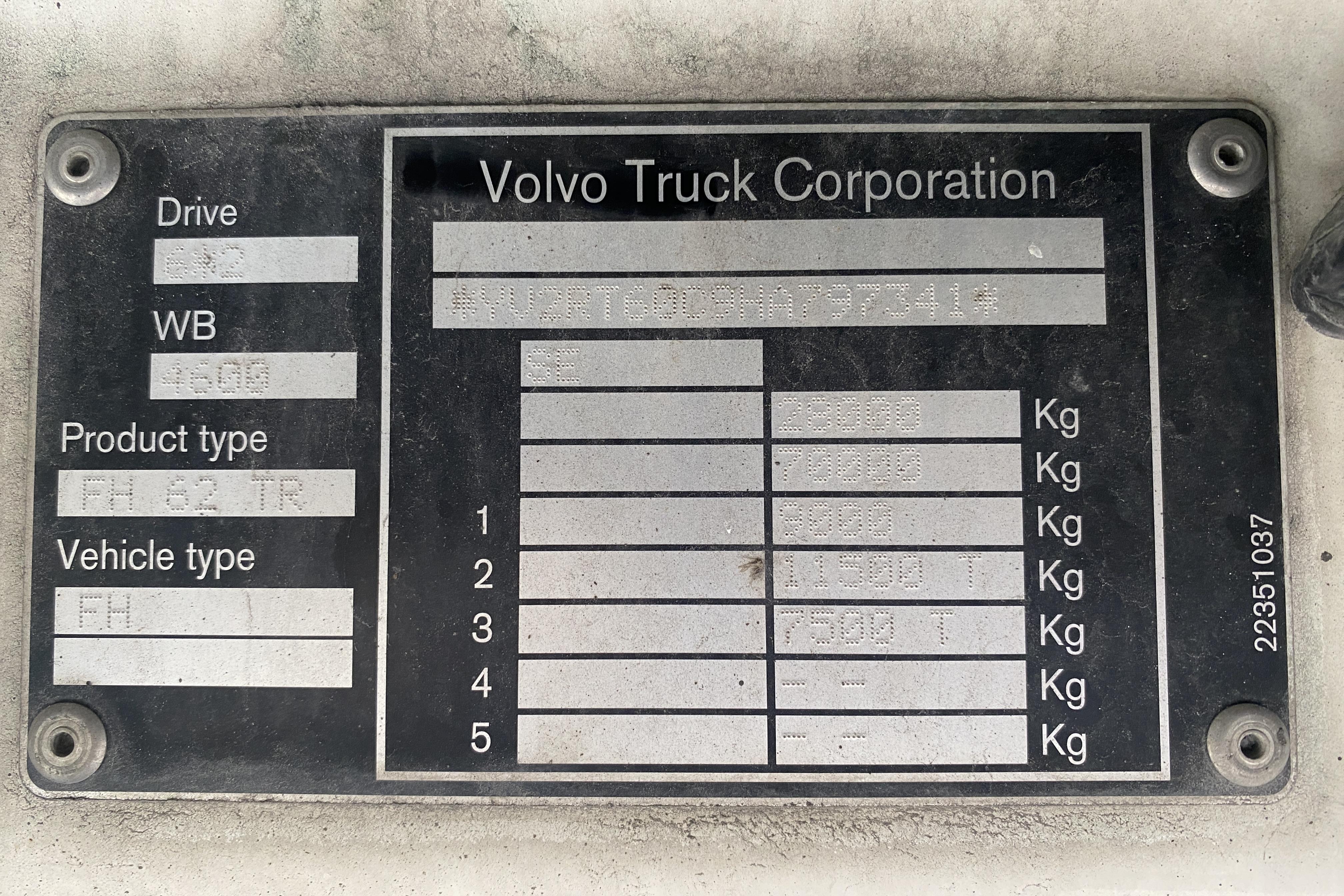 Volvo FH540 - 609 690 km - Automaattinen - valkoinen - 2016