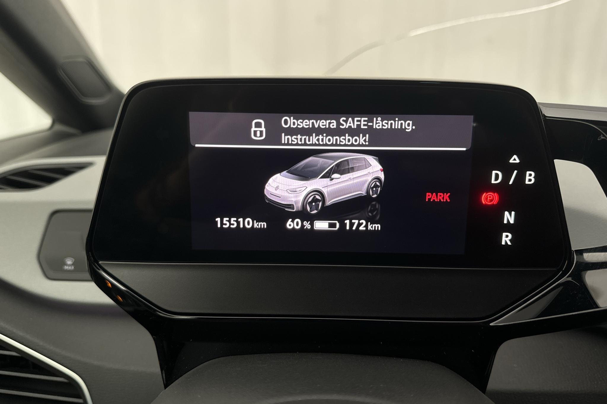 VW ID.3 58kWh (204hk) - 15 510 km - Automaatne - valge - 2023