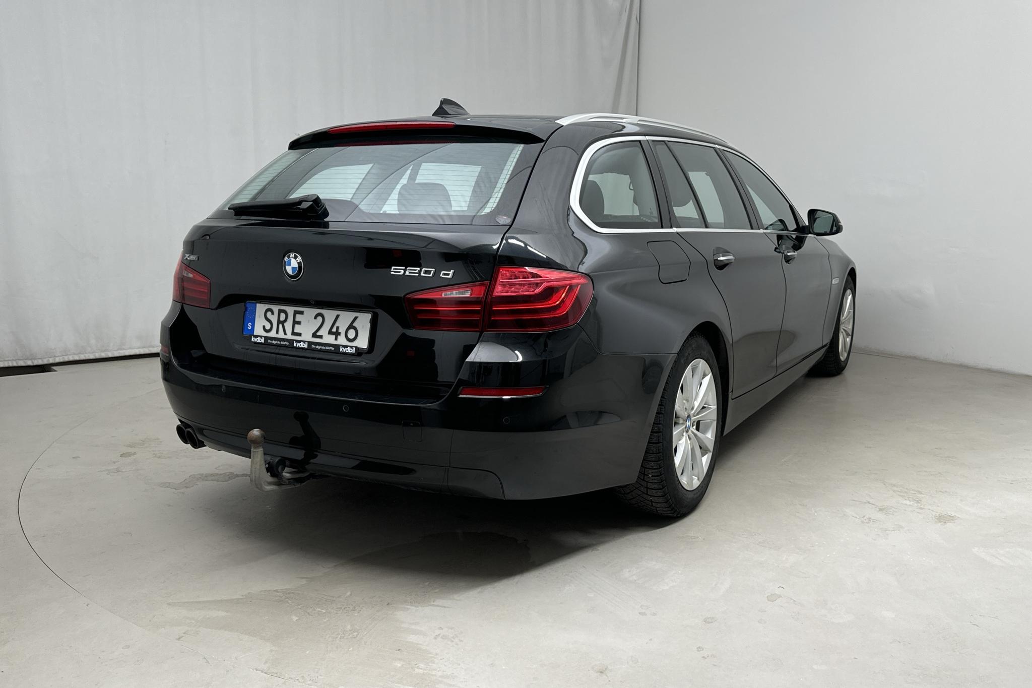 BMW 520d xDrive Touring, F11 (190hk) - 124 840 km - Automatyczna - czarny - 2017