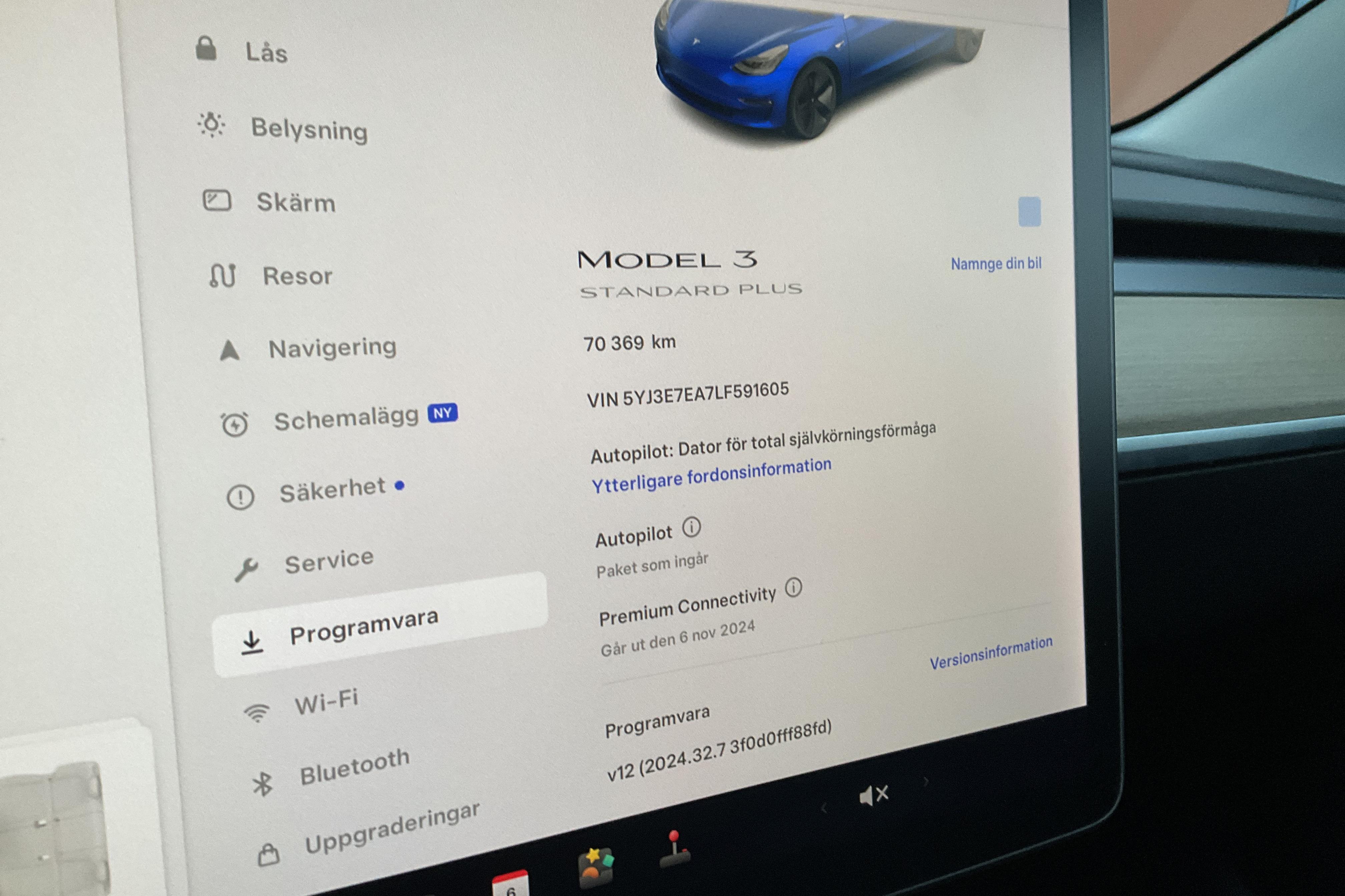 Tesla Model 3 Standard Range RWD - 70 370 km - Automaattinen - sininen - 2020