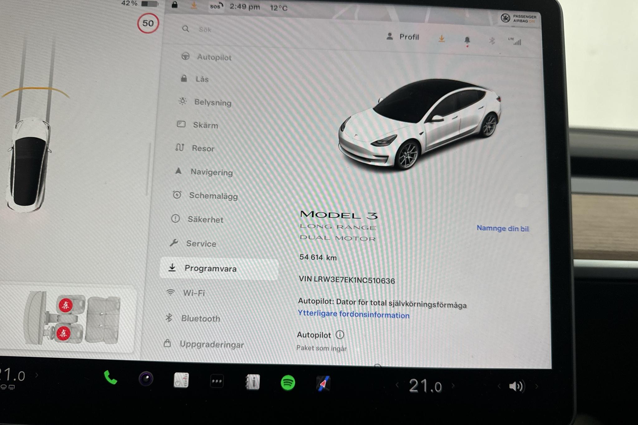 Tesla Model 3 Long Range Dual Motor AWD - 54 620 km - Automaattinen - valkoinen - 2022