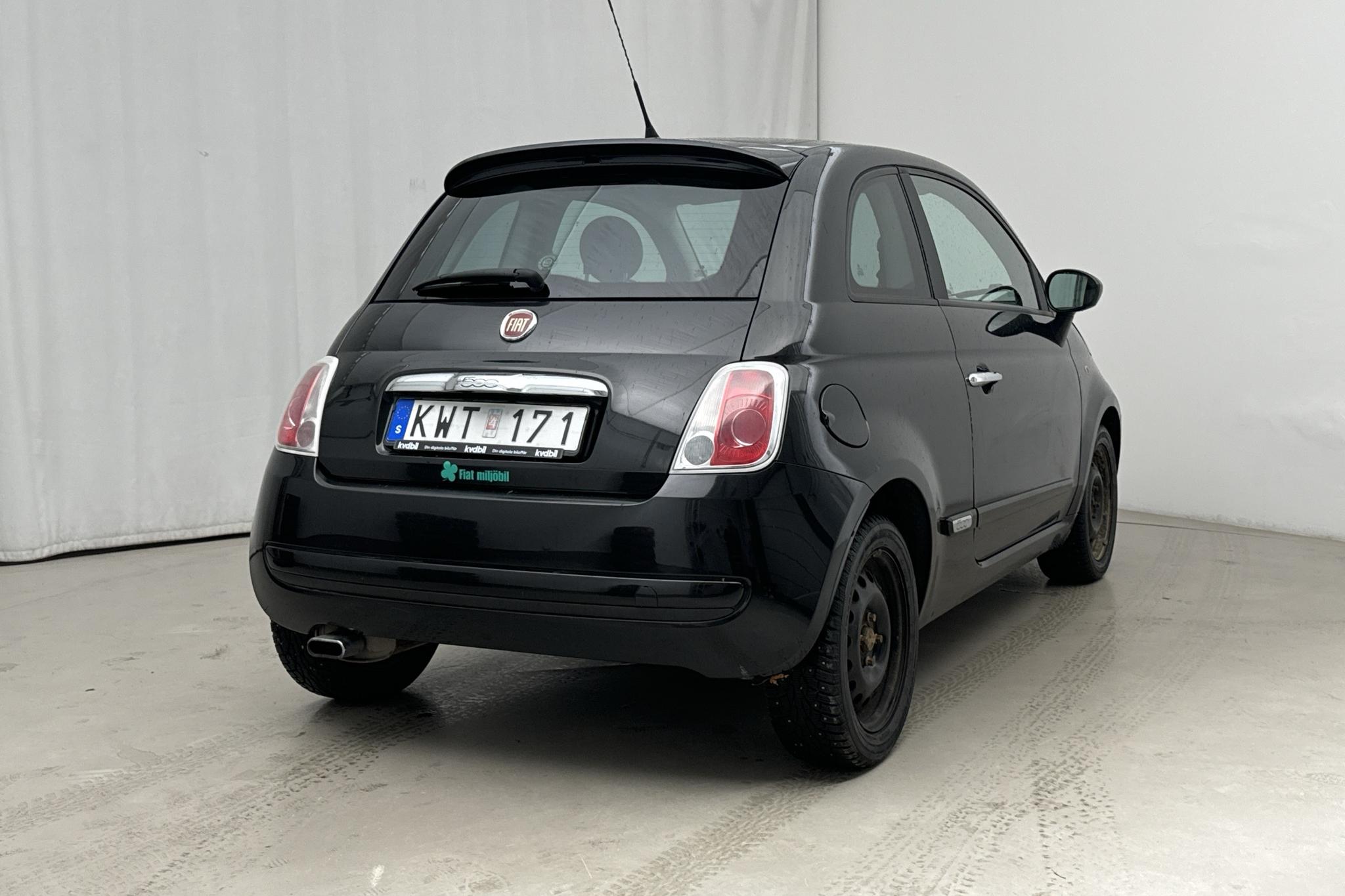 Fiat 500 1.2 (69hk) - 76 610 km - Manual - black - 2008