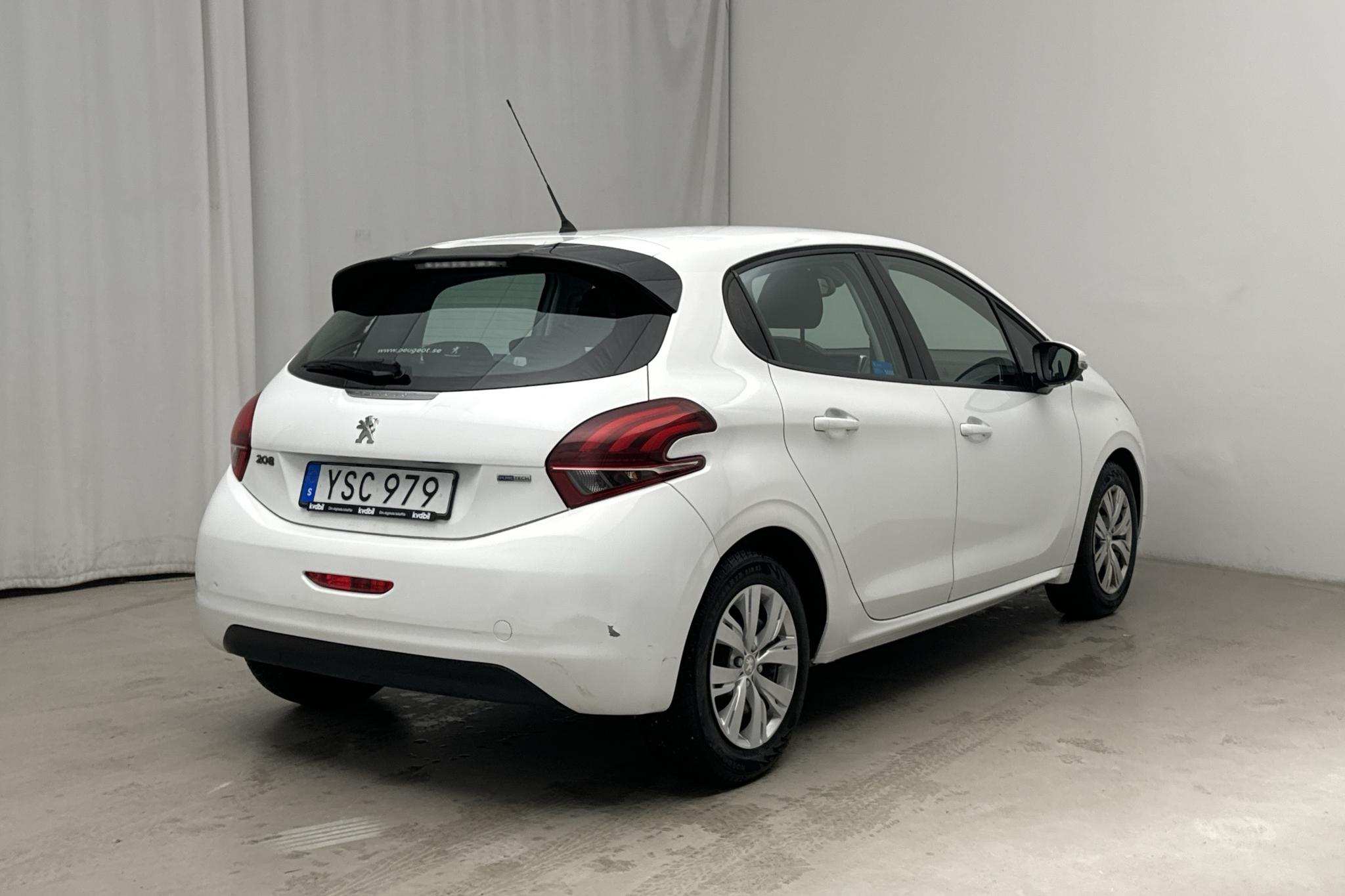 Peugeot 208 PureTech 5dr (82hk) - 54 680 km - Automatic - white - 2018