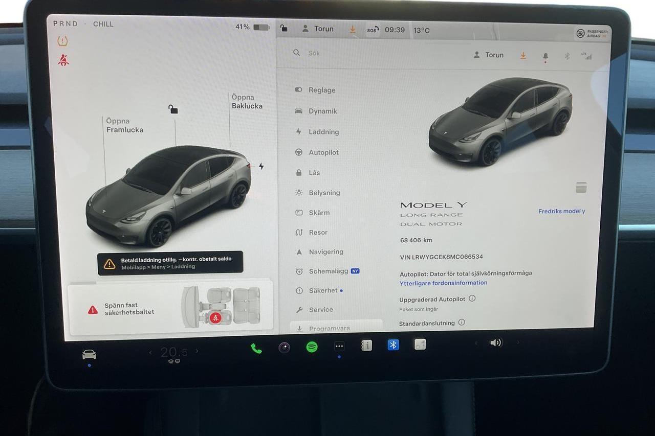 Tesla Model Y Long Range Dual Motor AWD - 68 410 km - Automaattinen - valkoinen - 2021