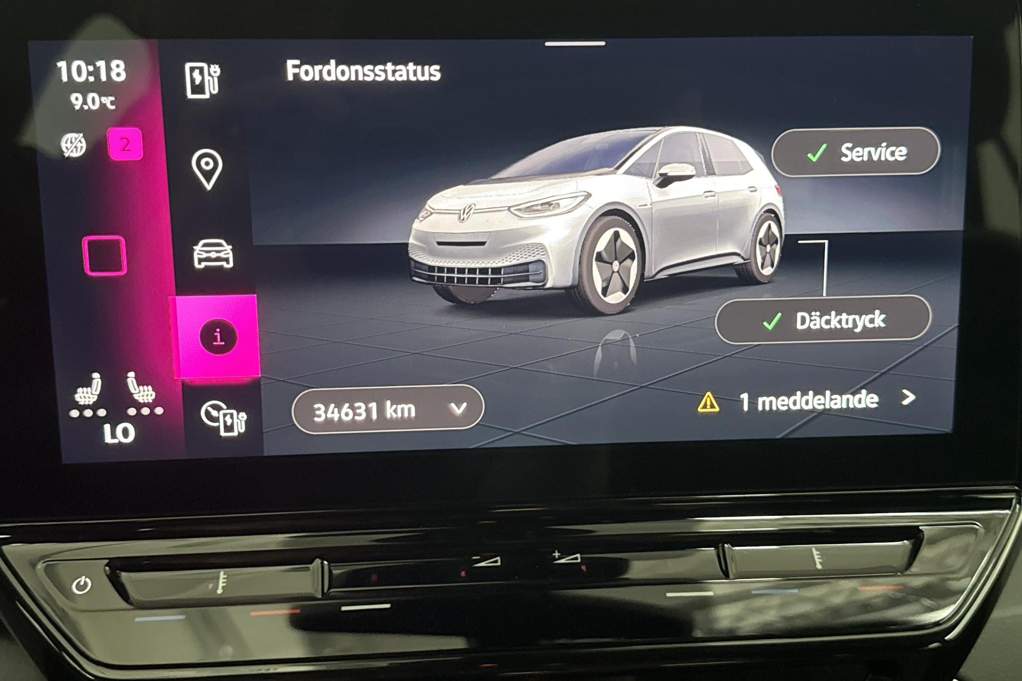 VW ID.3 58kWh (204hk) - 3 463 mil - Automat - vit - 2022