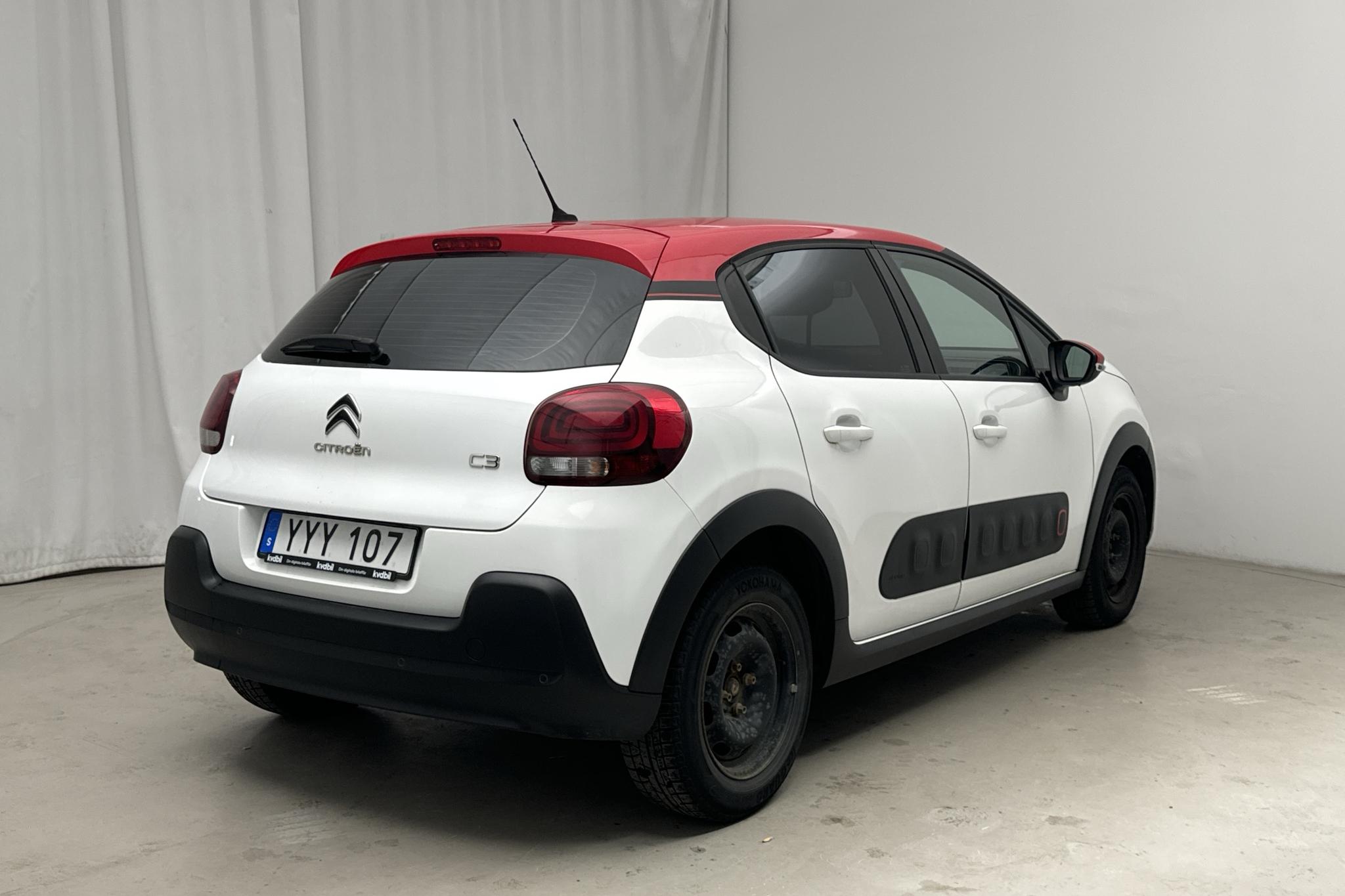 Citroen C3 PureTech (82hk) - 8 263 mil - Manuell - vit - 2018