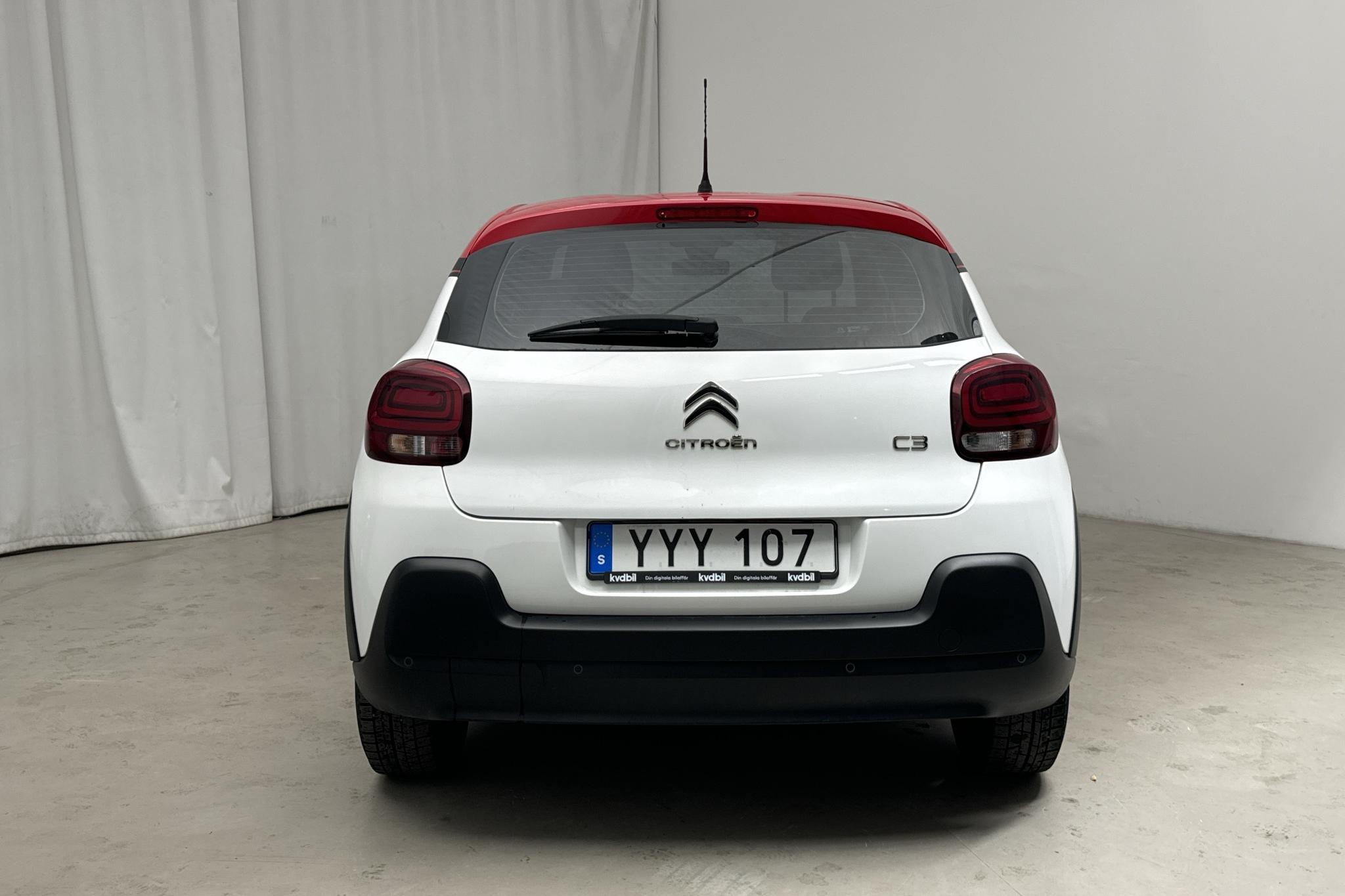 Citroen C3 PureTech (82hk) - 8 263 mil - Manuell - vit - 2018