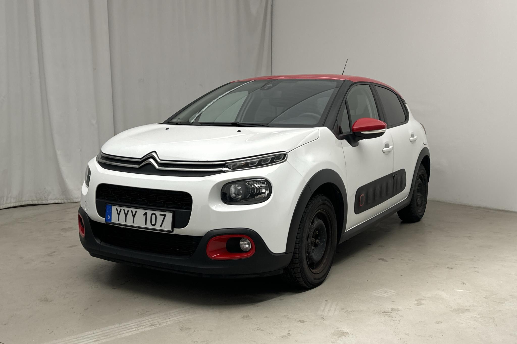 Citroen C3 PureTech (82hk) - 8 263 mil - Manuell - vit - 2018