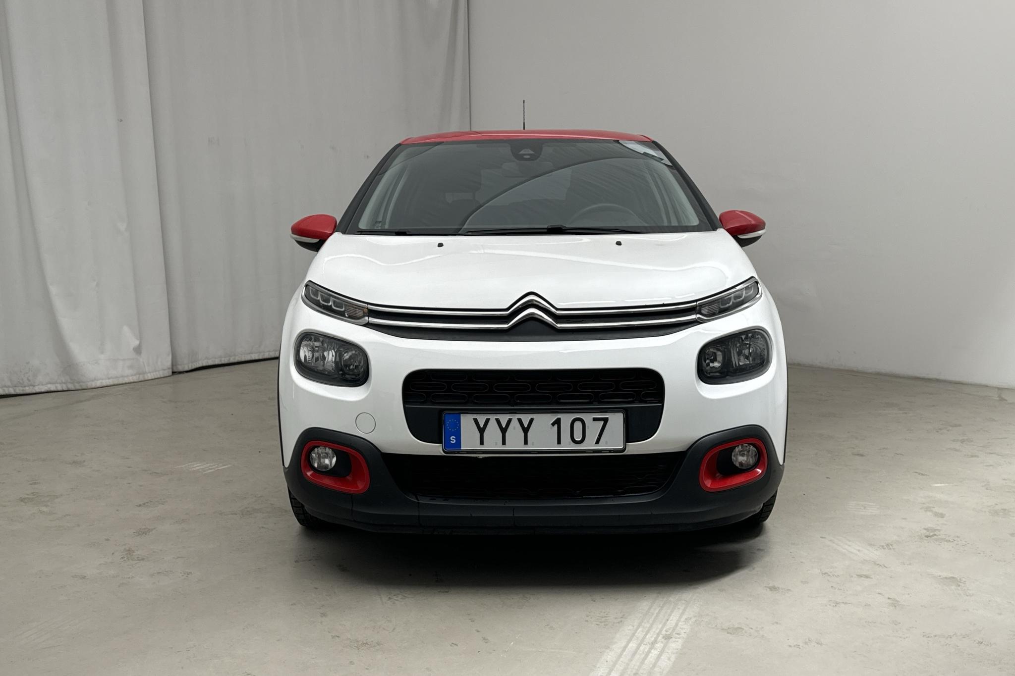 Citroen C3 PureTech (82hk) - 8 263 mil - Manuell - vit - 2018