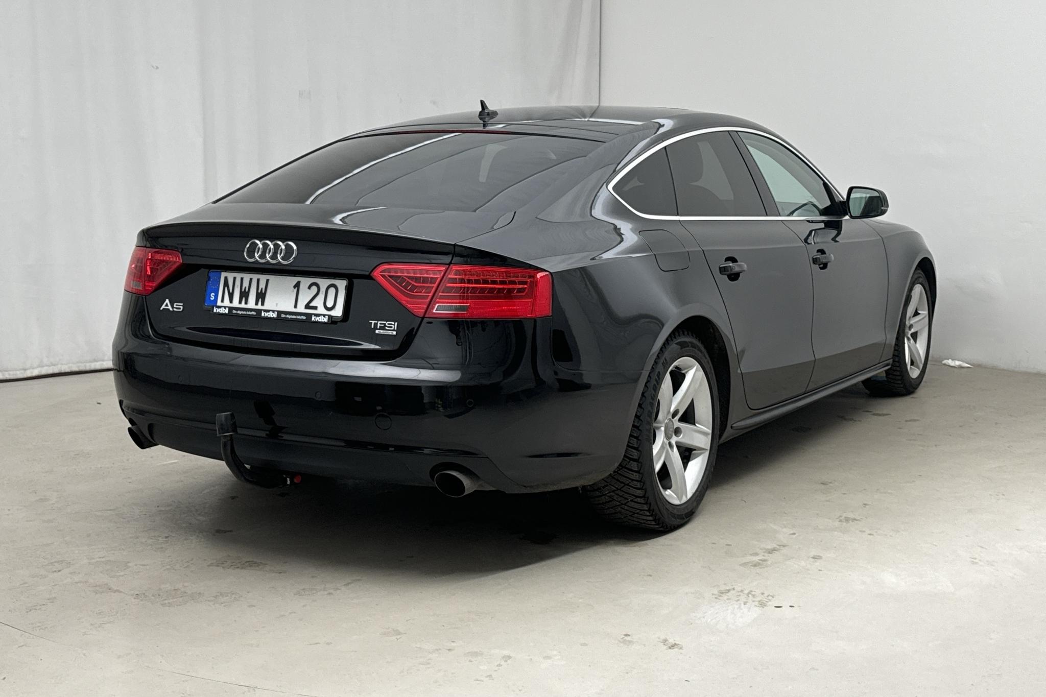 Audi A5 2.0 TFSI Sportback quattro (211hk) - 114 230 km - Manualna - czarny - 2012