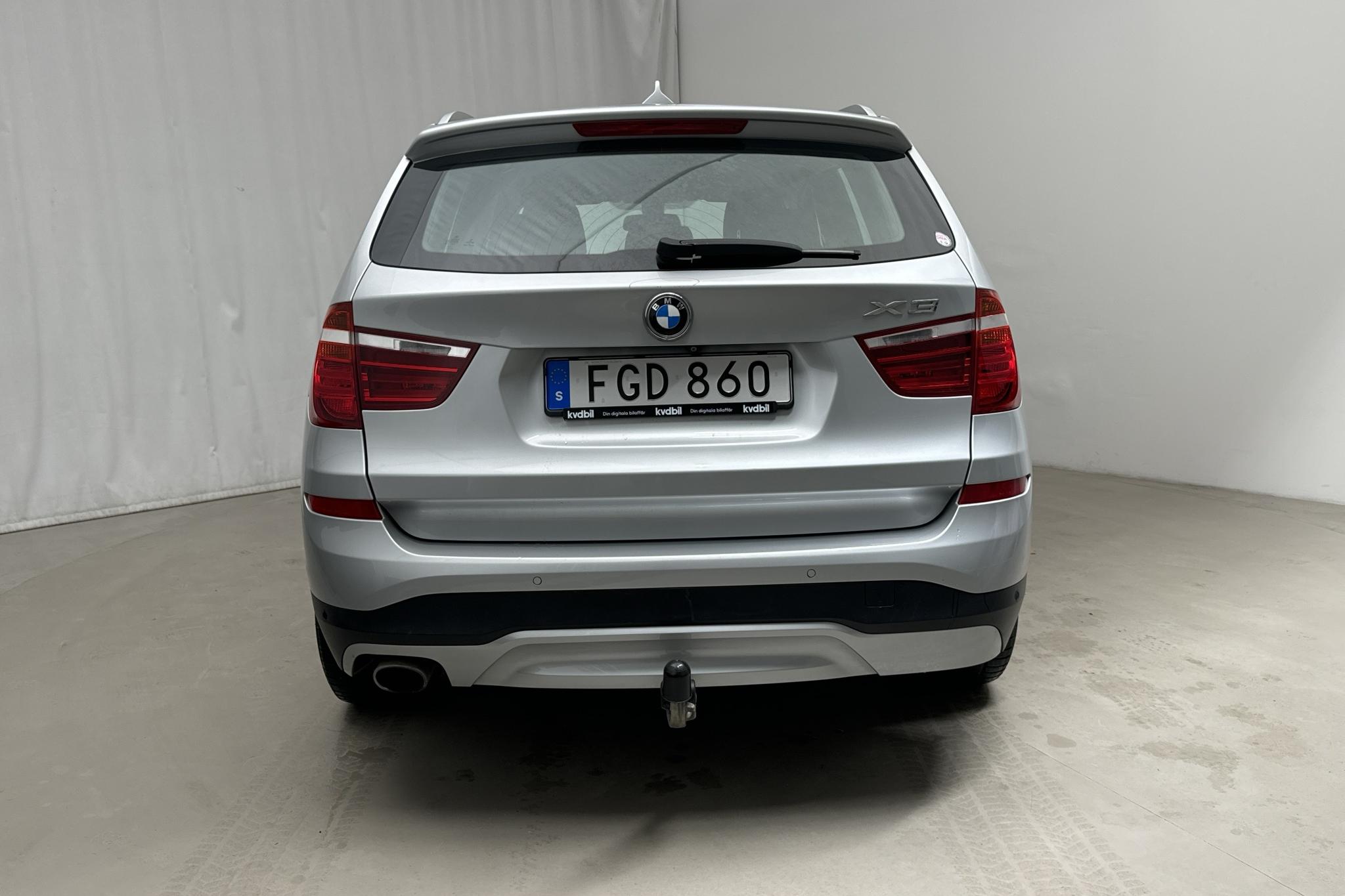 BMW X3 xDrive20d, F25 (190hk) - 98 450 km - Automatic - silver - 2016