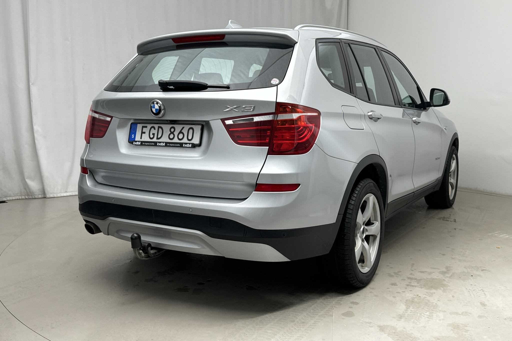 BMW X3 xDrive20d, F25 (190hk) - 98 450 km - Automatic - silver - 2016