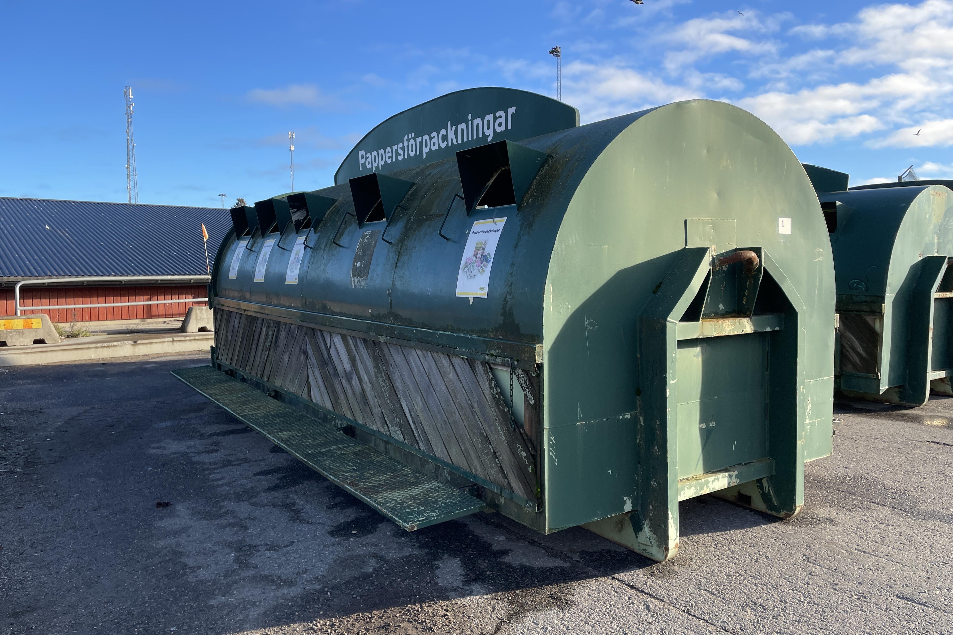 Container på lastväxlarflak nr 1. - 0 km