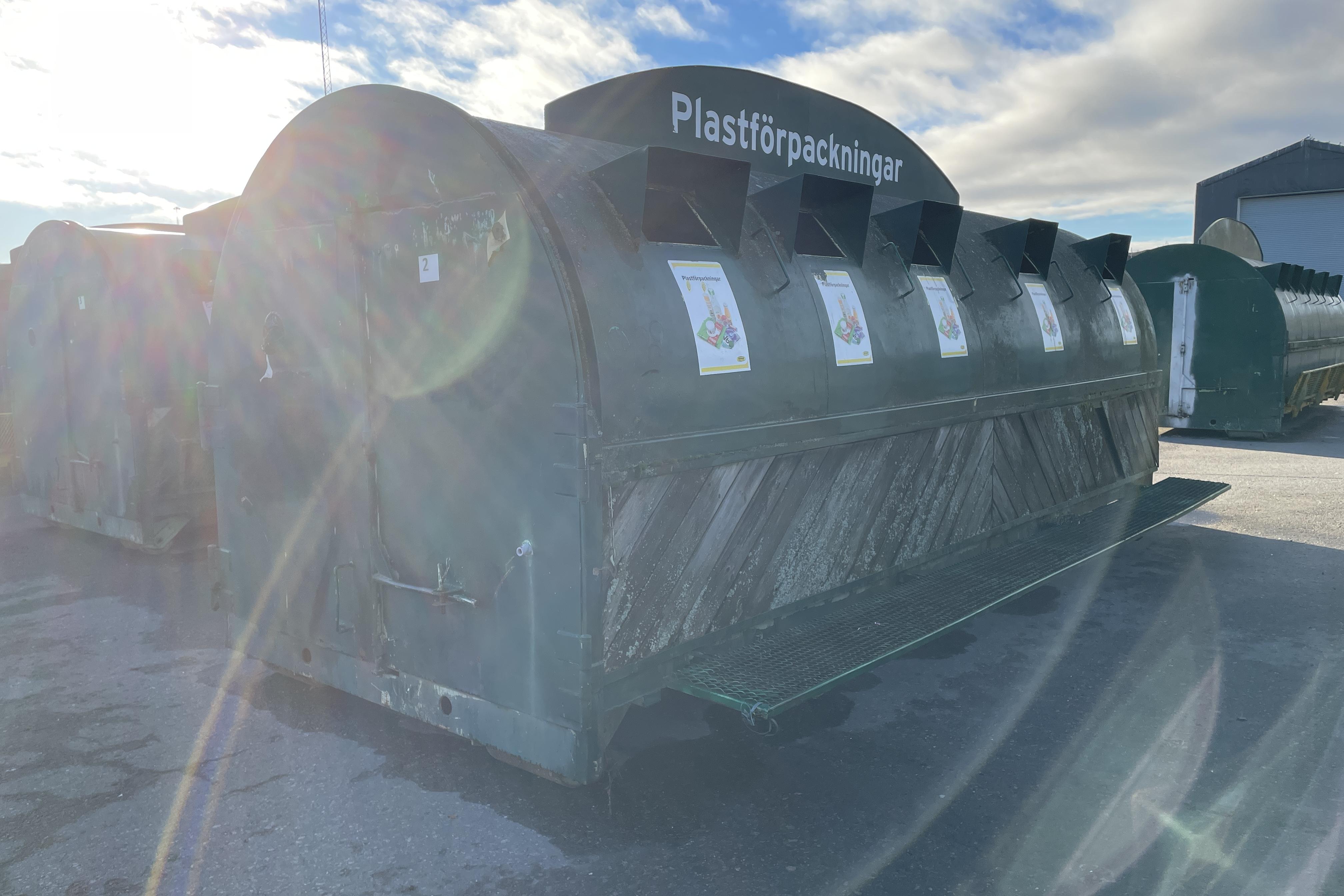 Container på lastväxlarflak nr 2. - 0 km