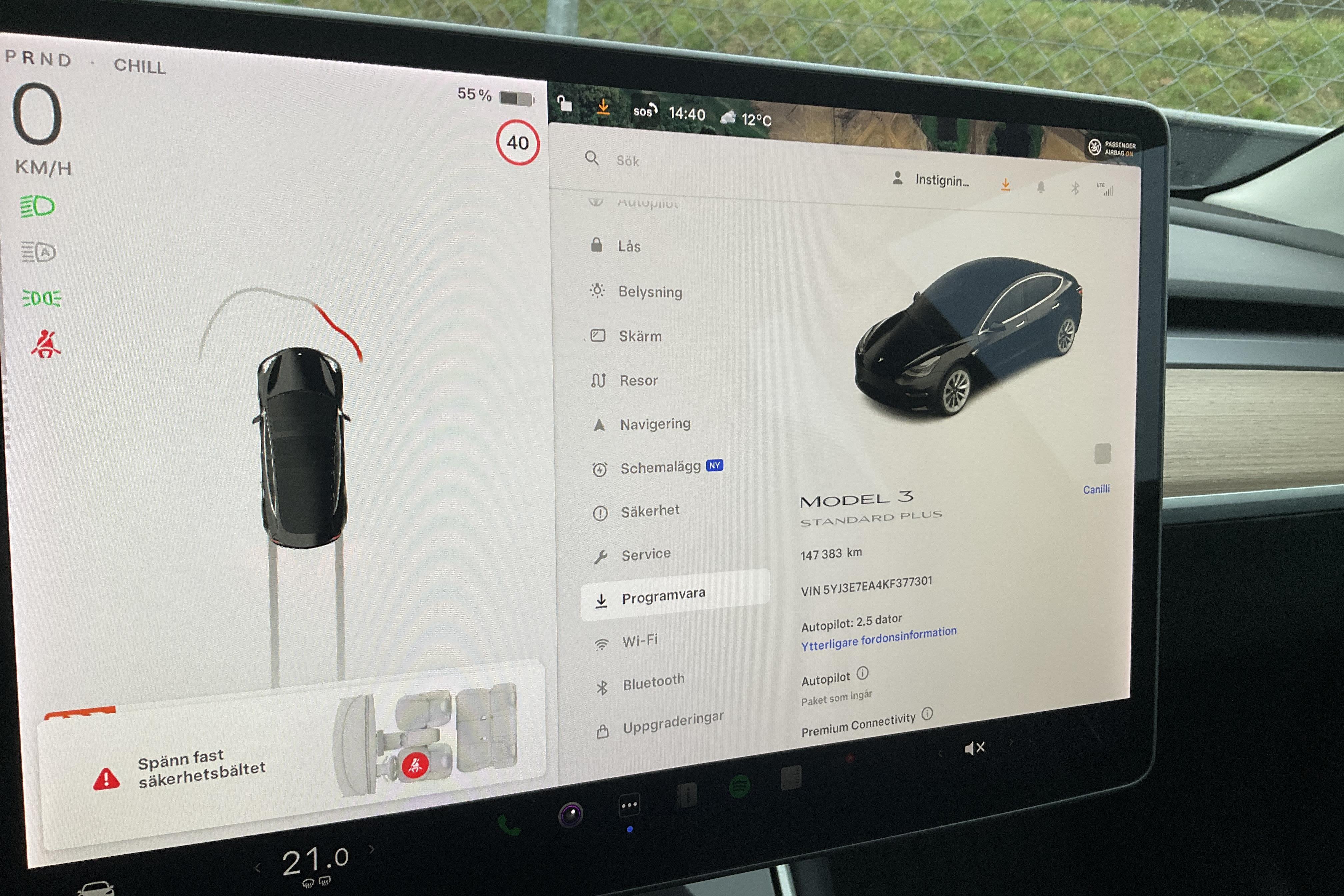 Tesla Model 3 Standard Range RWD - 147 390 km - Automatic - black - 2019