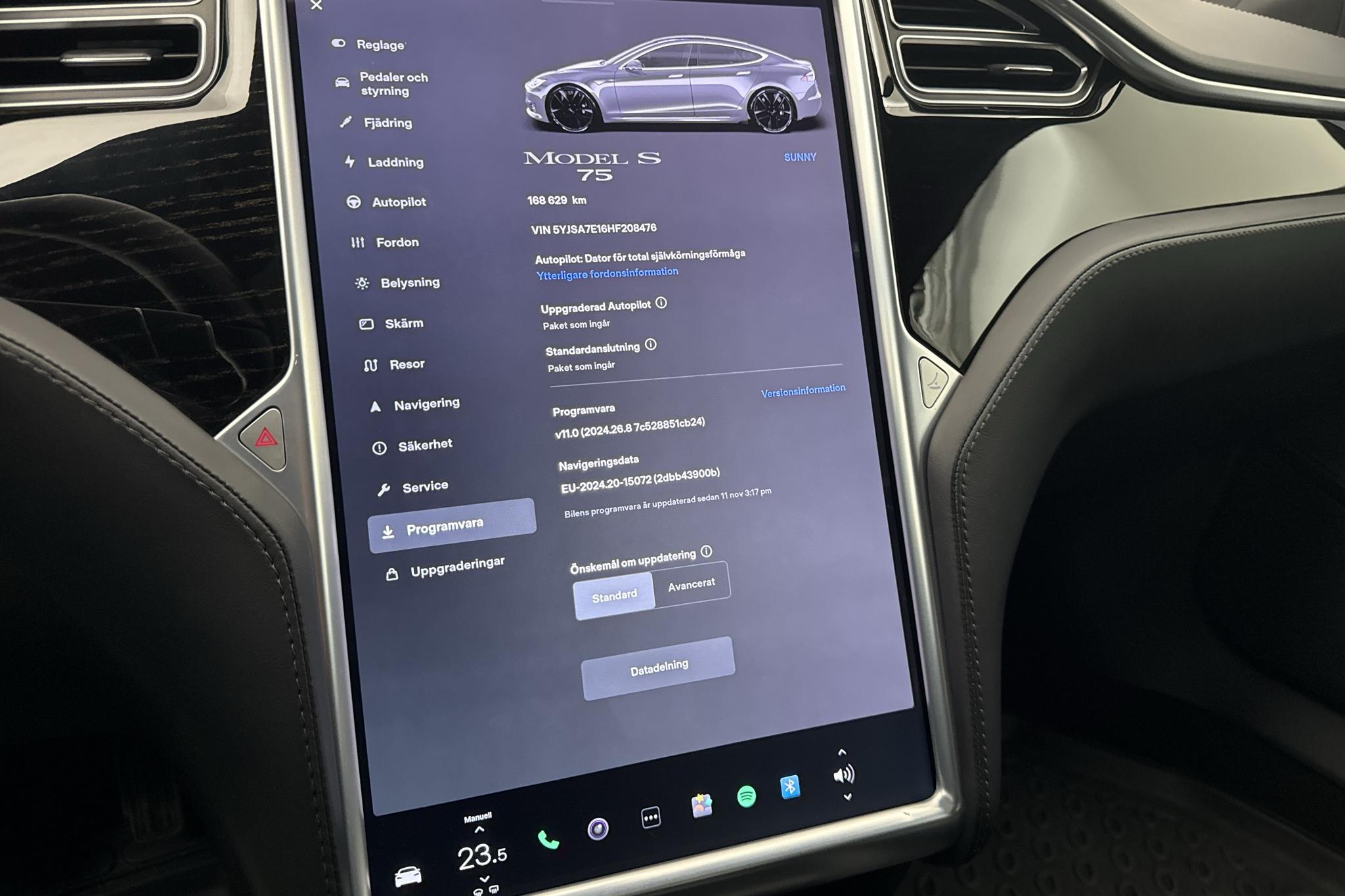 Tesla Model S 75 - 16 862 mil - Automat - grå - 2017