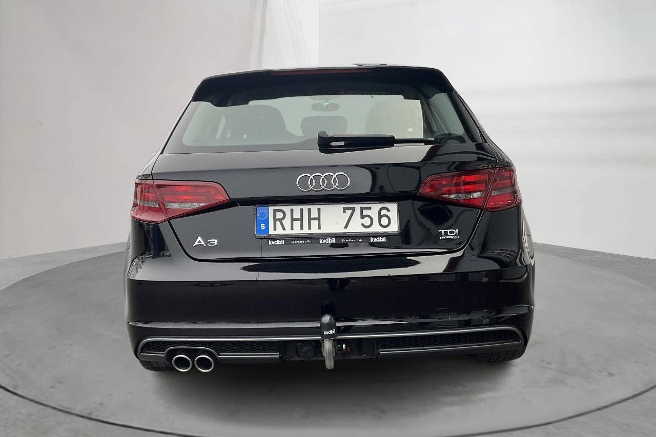 Audi A3 2.0 TDI Sportback quattro (150hk) - 172 200 km - Manualna - czarny - 2014