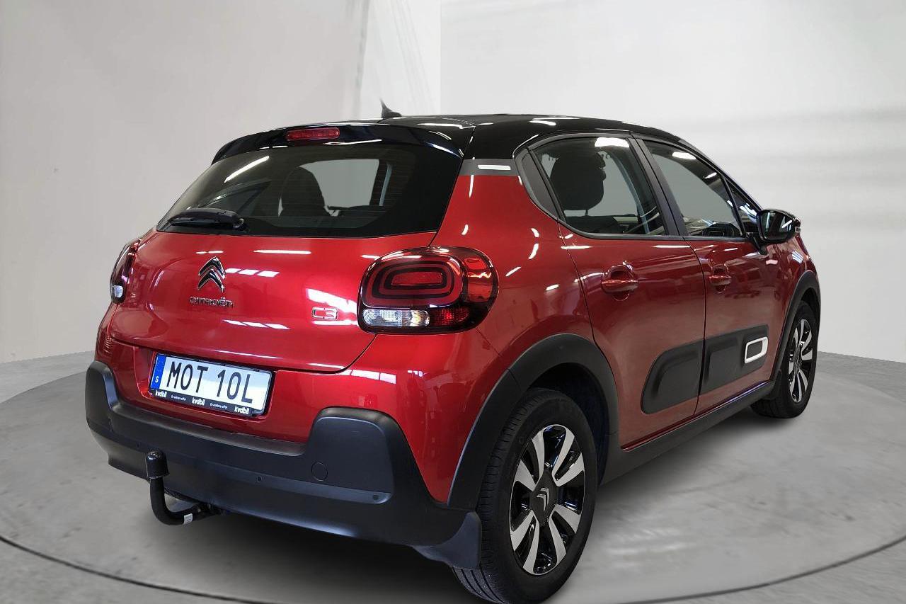 Citroen C3 PureTech (110hk) - 34 590 km - Automatyczna - czerwony - 2022