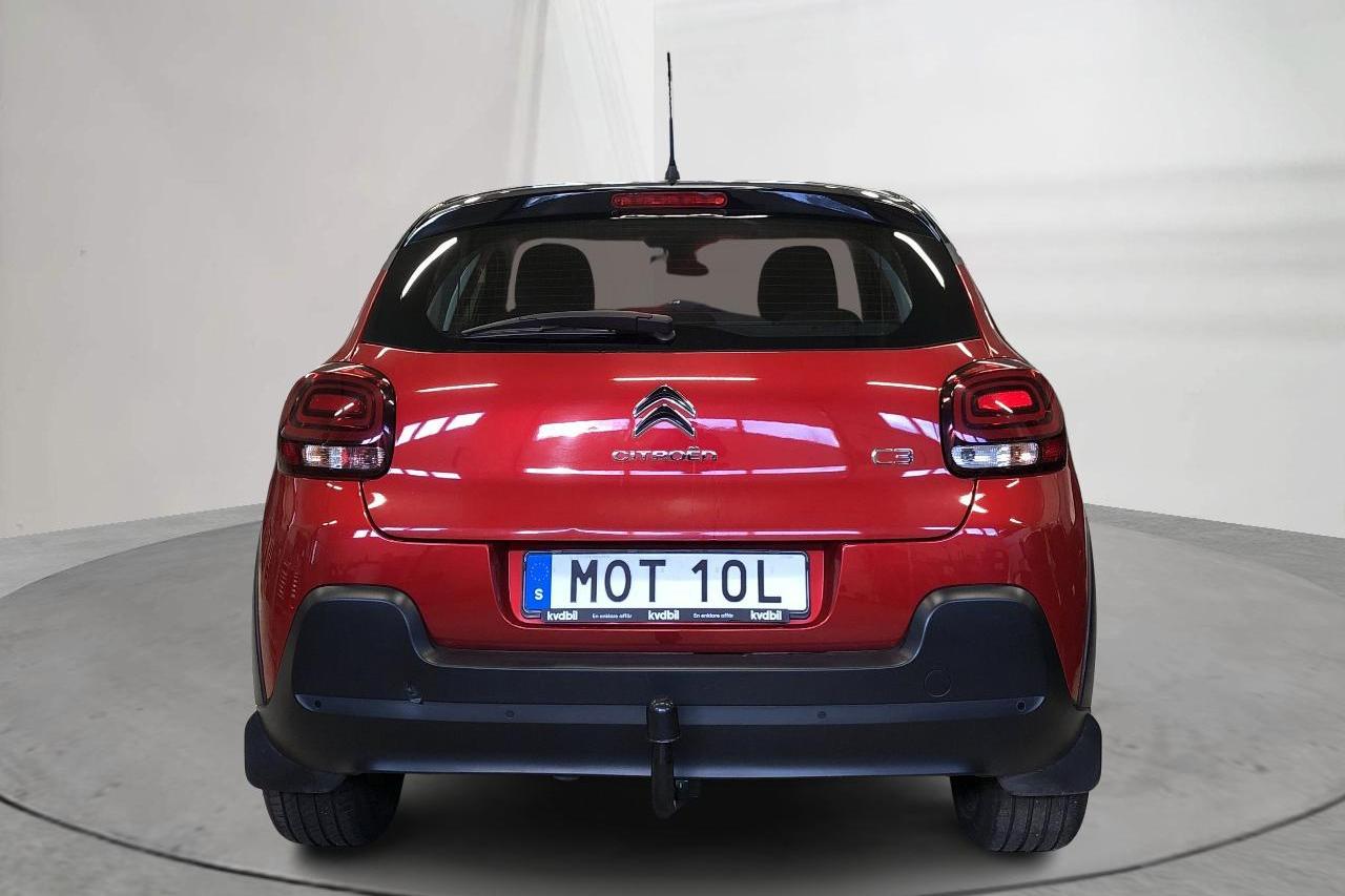 Citroen C3 PureTech (110hk) - 34 590 km - Automatyczna - czerwony - 2022