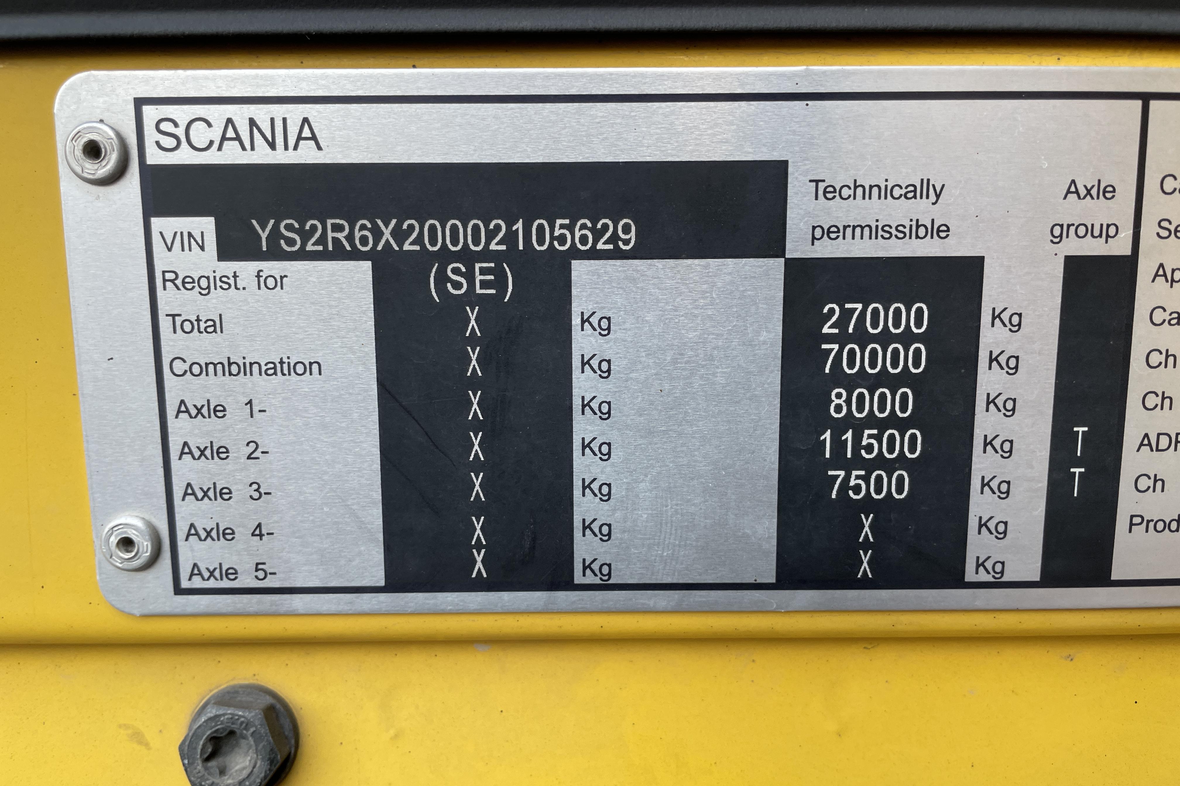 SCANIA R490 - 1 012 279 km - Automaatne - kollane - 2015