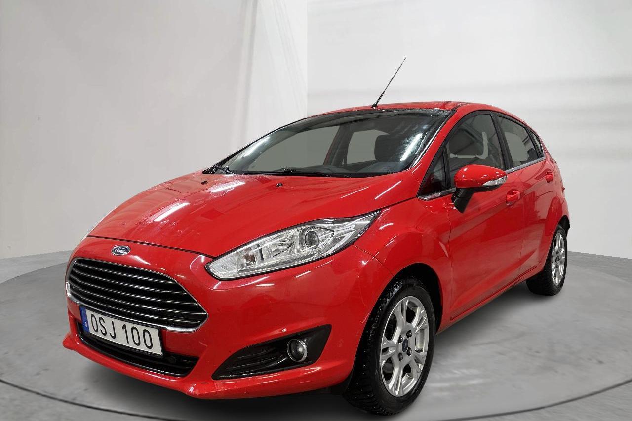 Ford Fiesta 1.0T EcoBoost 5dr (100hk) - 96 400 km - Manualna - czerwony - 2017