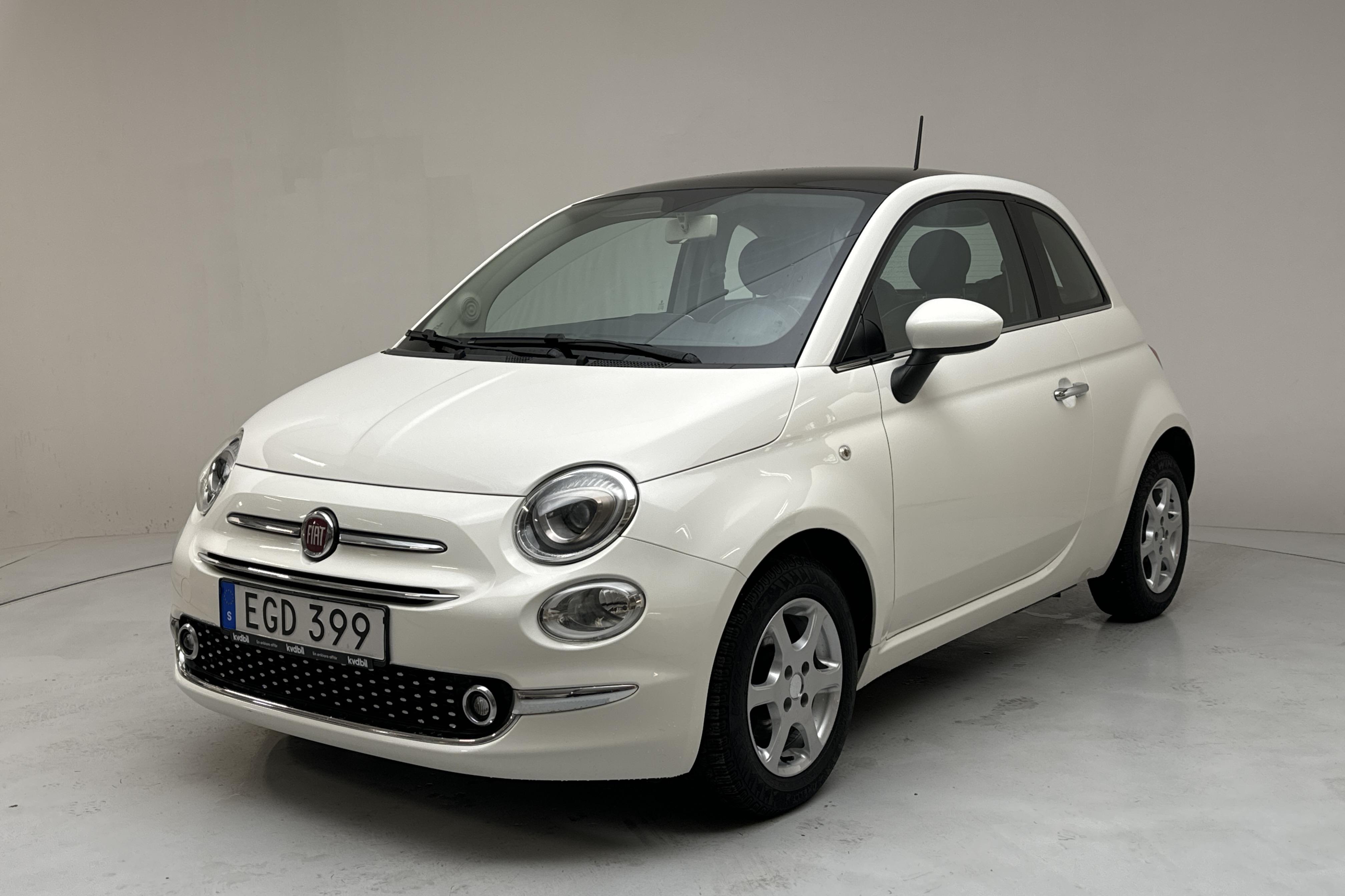 Fiat 500 1.2 (69hk) - 128 960 km - Manuaalinen - valkoinen - 2016