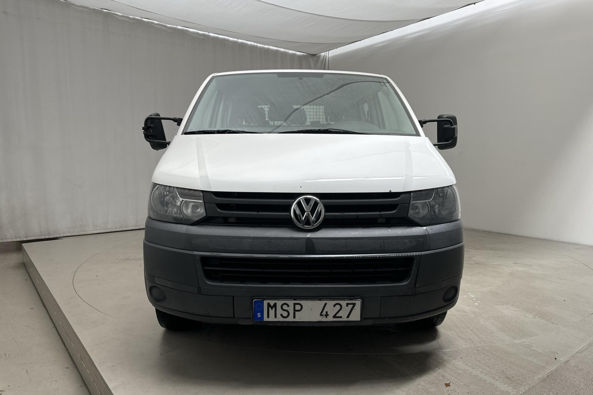 VW Transporter T5 2.0 TDI Pickup (102hk) - 199 550 km - Manualna - biały - 2012