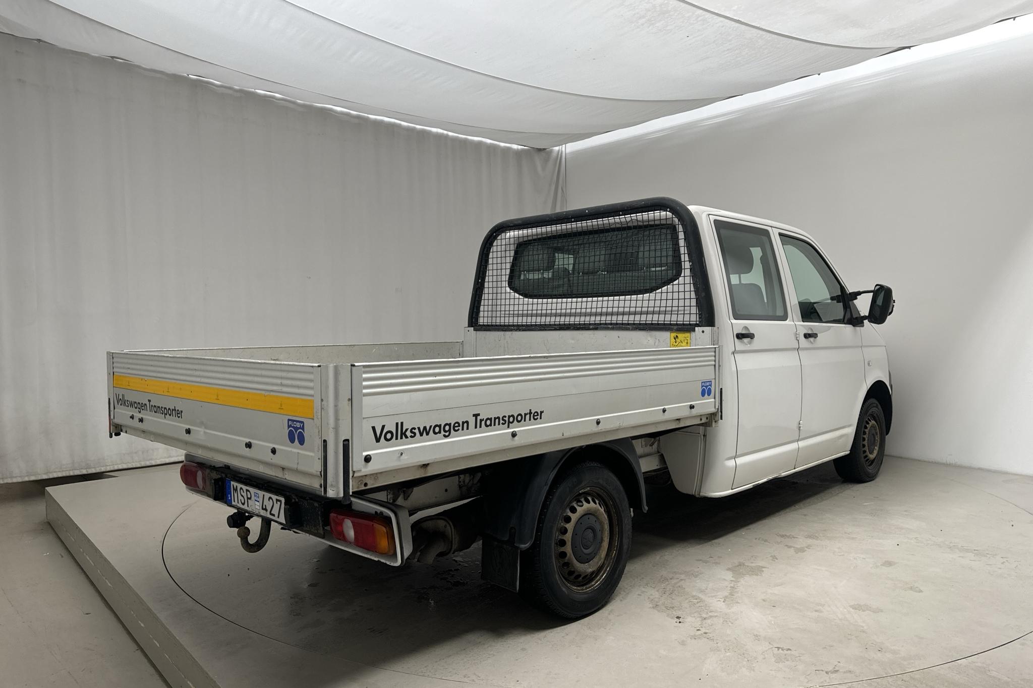 VW Transporter T5 2.0 TDI Pickup (102hk) - 199 550 km - Manualna - biały - 2012