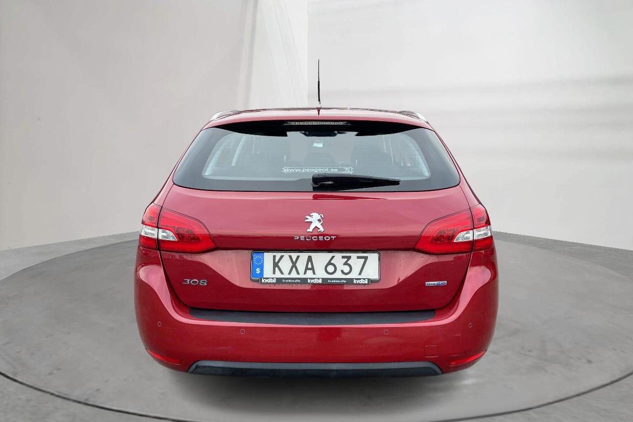 Peugeot 308 SW BlueHDi (120hk) - 88 330 km - Manualna - Dark Red - 2015