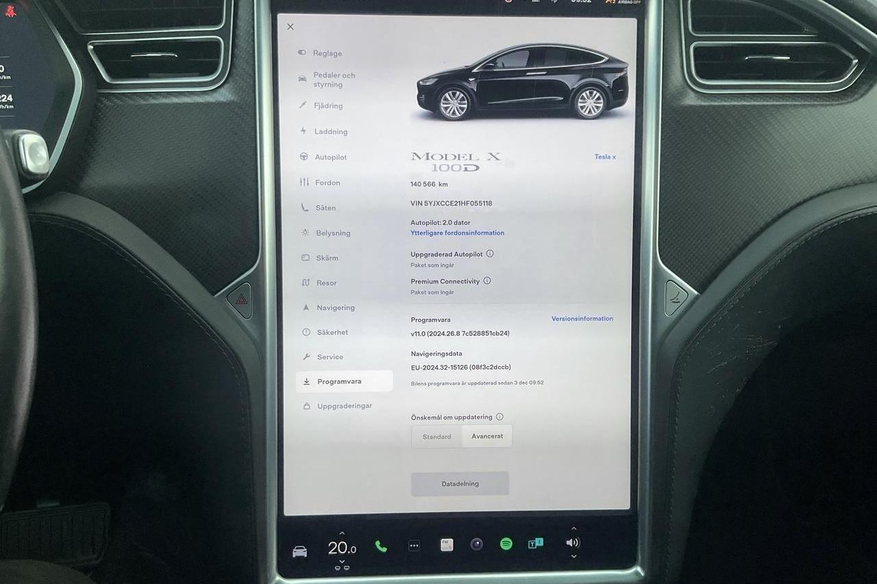 Tesla Model X 100D - 14 057 mil - Automat - svart - 2017