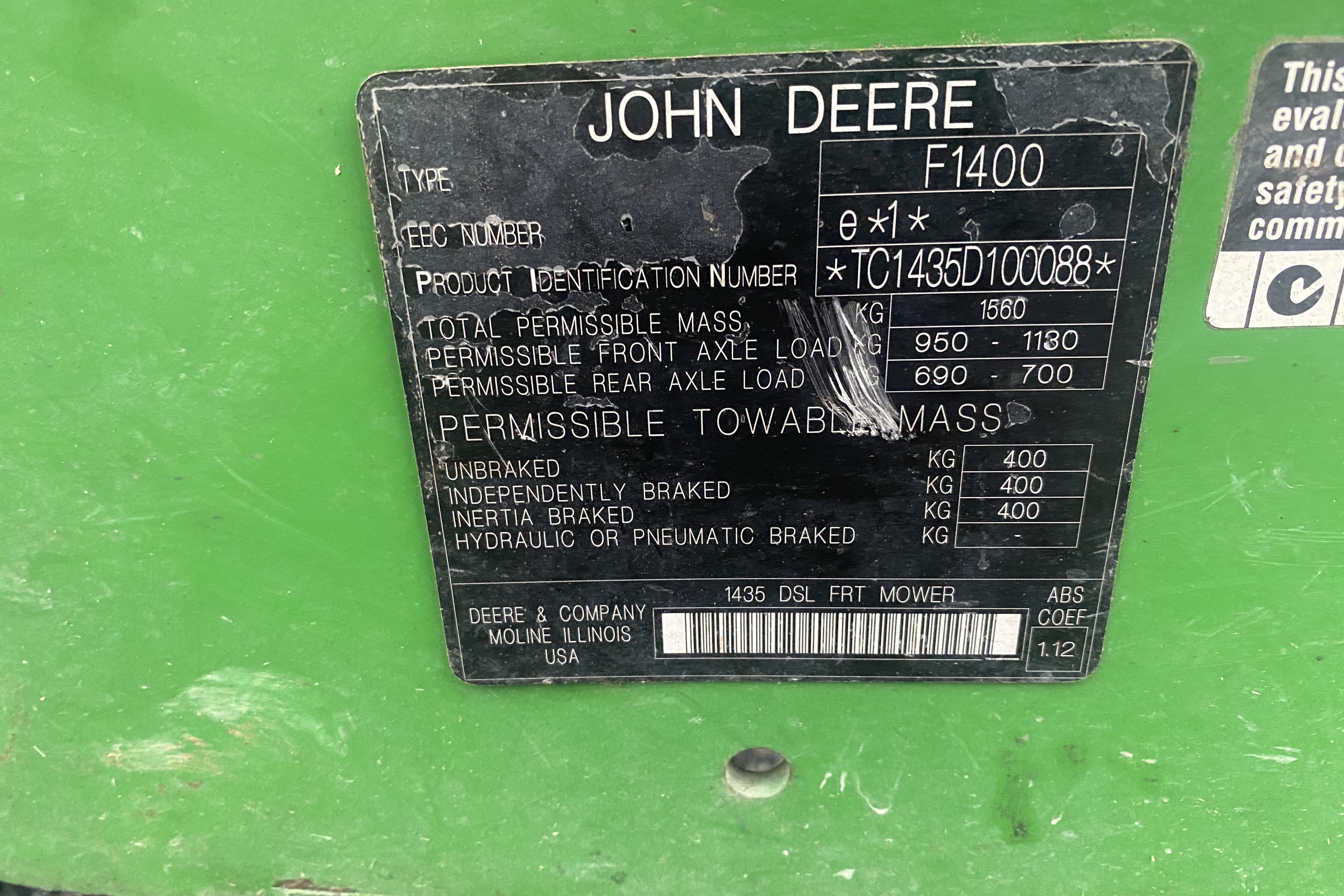 John Deere Åkgräsklippare - 