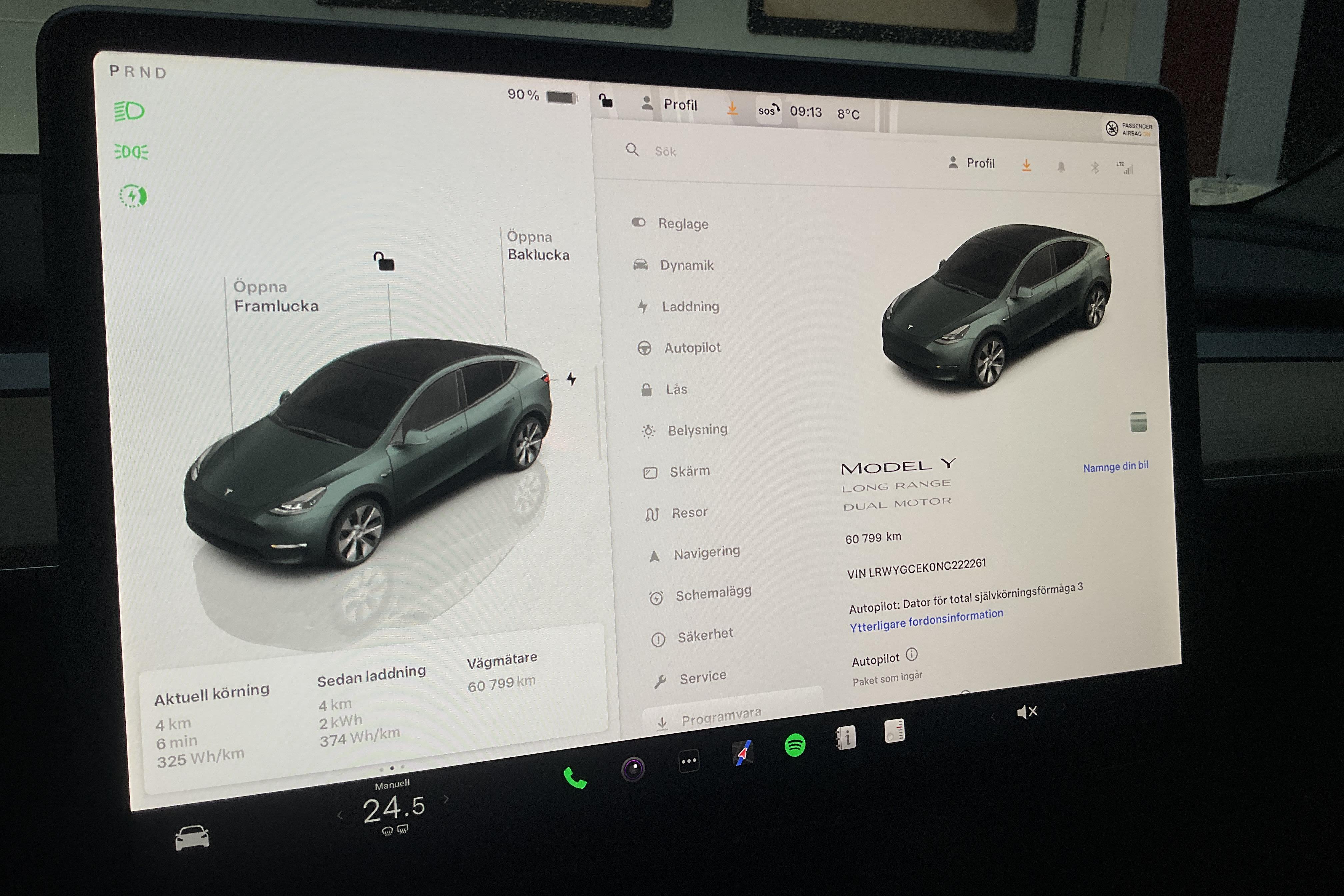 Tesla Model Y Long Range Dual Motor AWD - 6 080 mil - Automat - grå - 2022