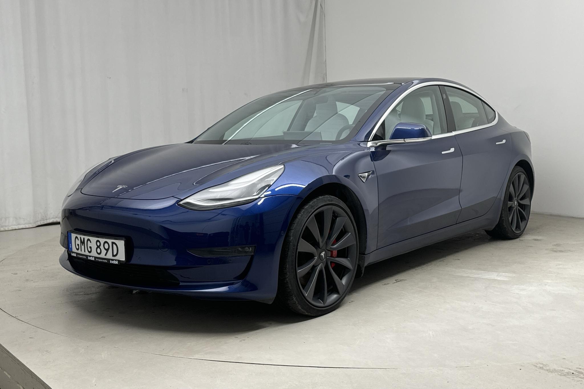 Tesla Model 3 Performance AWD - 84 840 km - Automaattinen - sininen - 2020